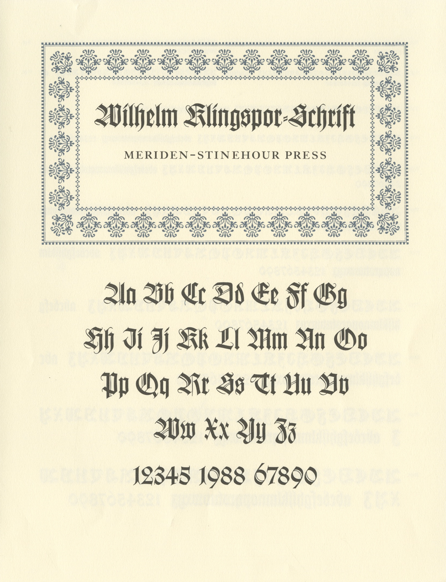 Wilhelm Klingspor Schrift