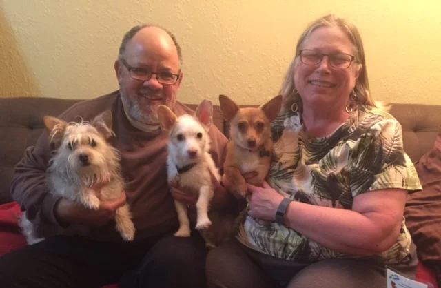 Nora (a.k.a. Zooey) on the right with her new siblings, Kelsey and Ricky