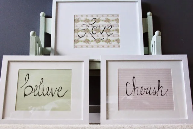 "Love" "Believe" "Cherish"(8x10)