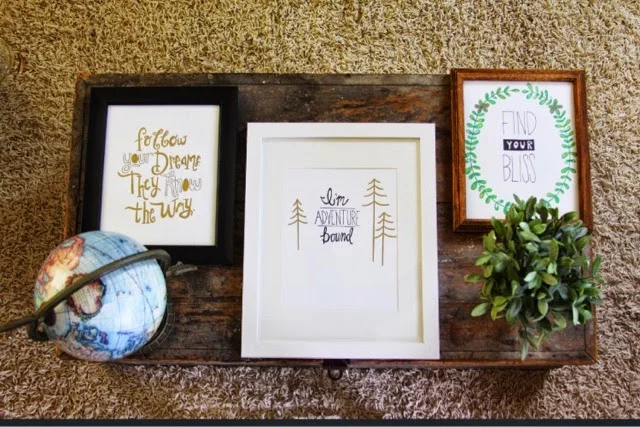 (L-R) "Follow Your Dreams..." "I'm Adventure Bound" "Find Your Bliss" 