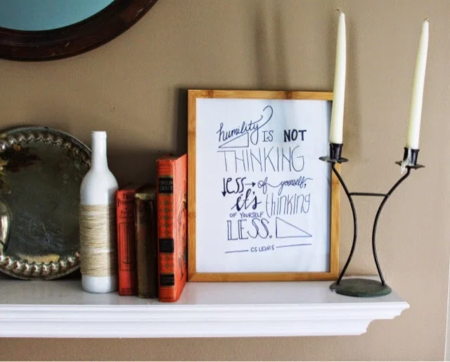 "Humility is not thinking less of yourself it's thinking of yourself less." CS Lewis (9x11)