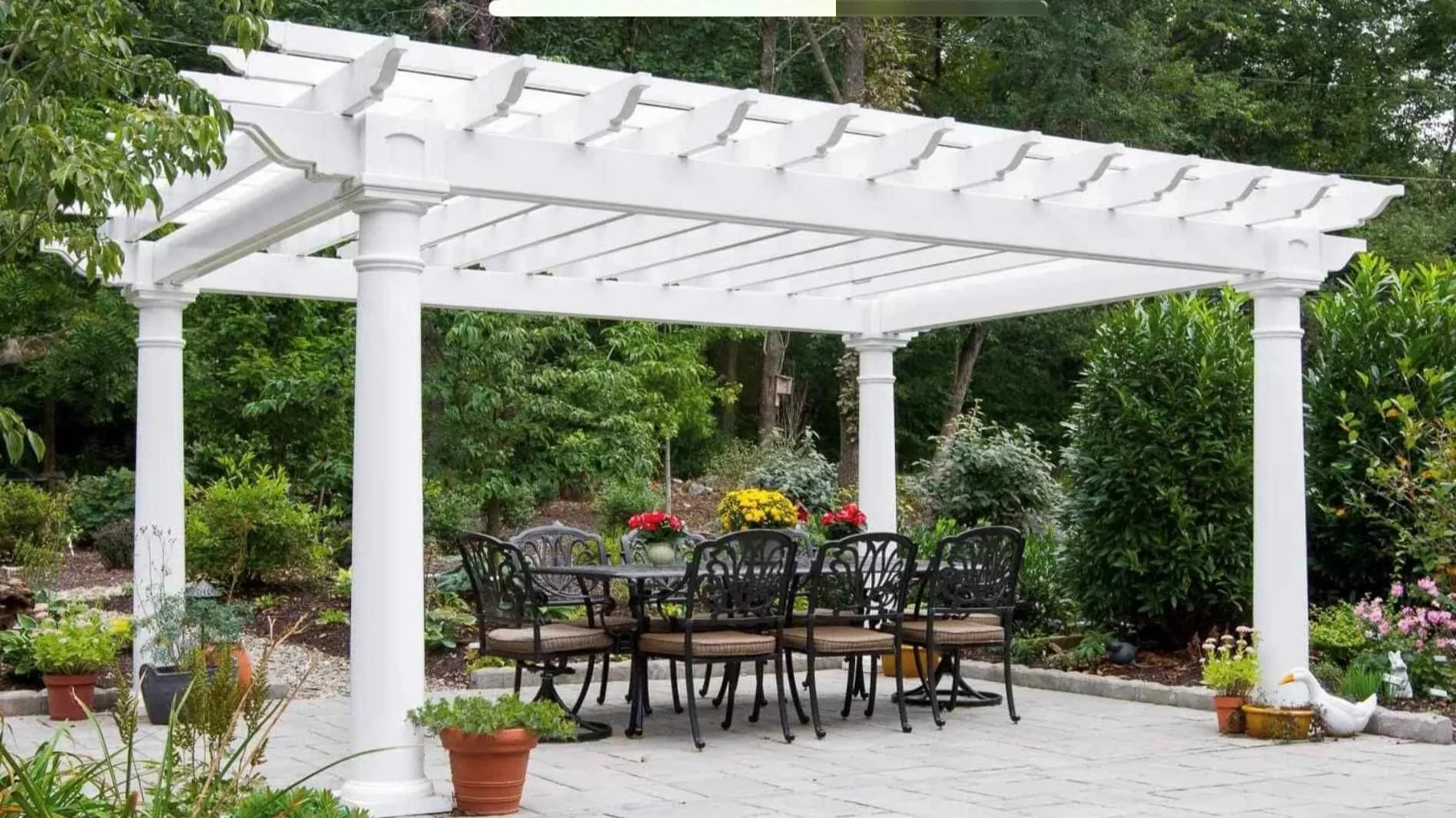 vinyl outdoor pergola