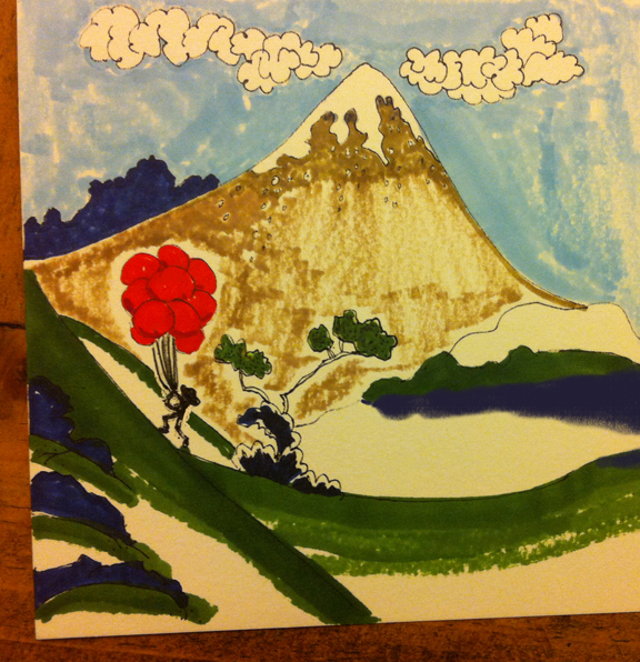 In the style of Hokusai, of course.