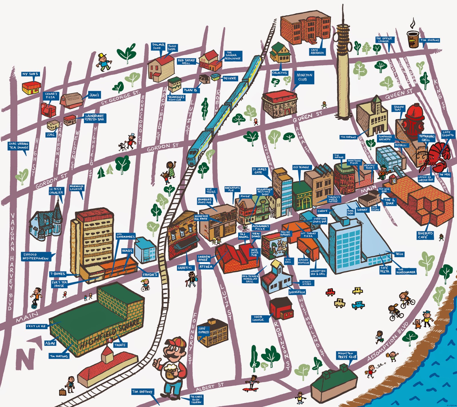 Restaurant Map, 2013 Moncton Times & Transcript