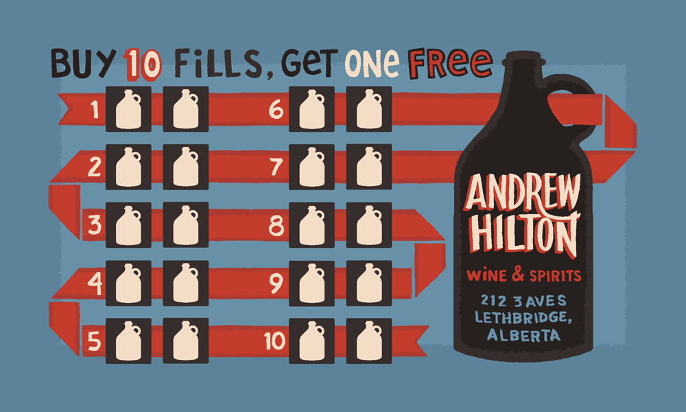 Loyalty Card, 2016 Andrew Hillton Wine & Spirits