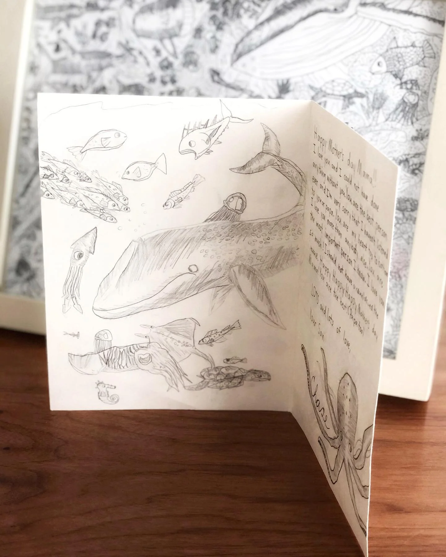 What a lovely way to wake-up this morning. Our son surprised Rosina with this hand-drawn Mother&rsquo;s Day card, a Latté and a warm hug! ❤️ He&rsquo;s been catching up on a lot of drawing lately. The ocean is one of his loves, as one can tell! :)
.
We&rsquo;d like to wish all moms and mom-figures, a very Happy Mother&rsquo;s Day! 🌹 Thank-you so much for entrusting us with your Mother&rsquo;s Day gifts this year. We loved putting them together and making your loved ones&rsquo; day special!
.
Much gratitude and love,
.
Chris, Rosina &amp; Jason🍷
Broadway Wine Shop Family
.
.
.
.
.
.
.
.
.
.
.
.
.
.
.
.
______________
#gift #moment #mothersday #grateful #thankyou #gratitude #family #friends #happy #passion #ocean #art #drawing #illustration #awesome #inspiration #love #liveauthentic #bestoftheday #handmade #explore #vscocam #vsco #ig_captures #igdaily #instagood #igers #picoftheday #photooftheday #beautiful // Copyright&copy;2020 Broadway International Wine Shop.