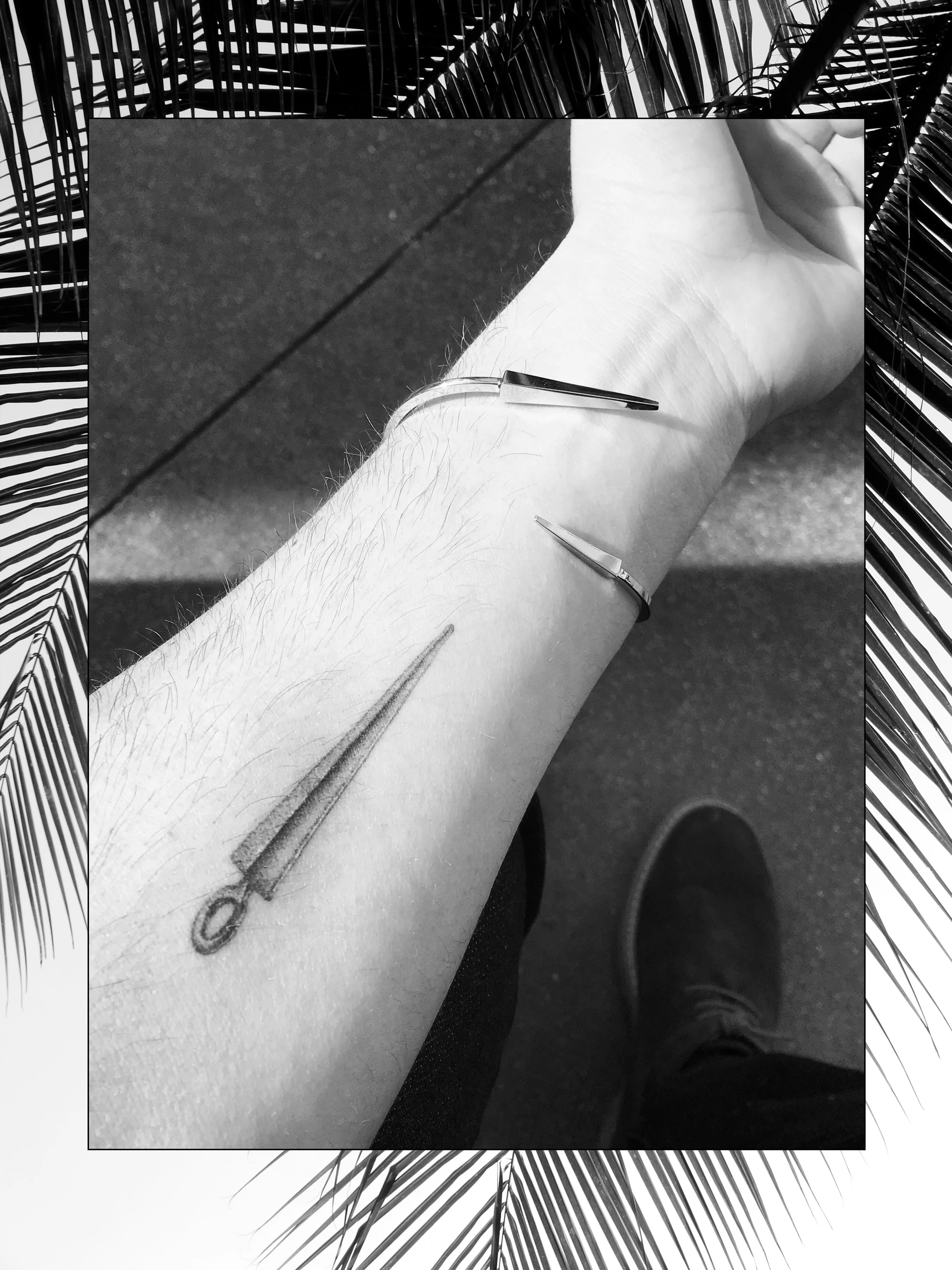 cuff bracelet on model 2 palm tree.jpg