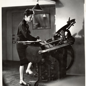When publishers were not interested in her work, Anais Nin bought a foot operated printing press and published books herself.jpg