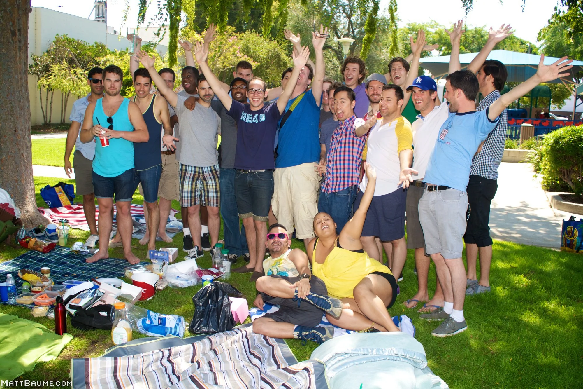 Here we are, having a picnic!