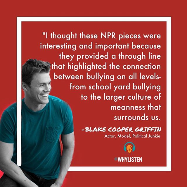 Um, let's talk about how AWESOME this is! @nprgenlisten - the millennial branch of @npr has created a *FREE* downloadable kit to host a discussion on bullying in your own home or community! They include clips of NPR stories about being bullied, being