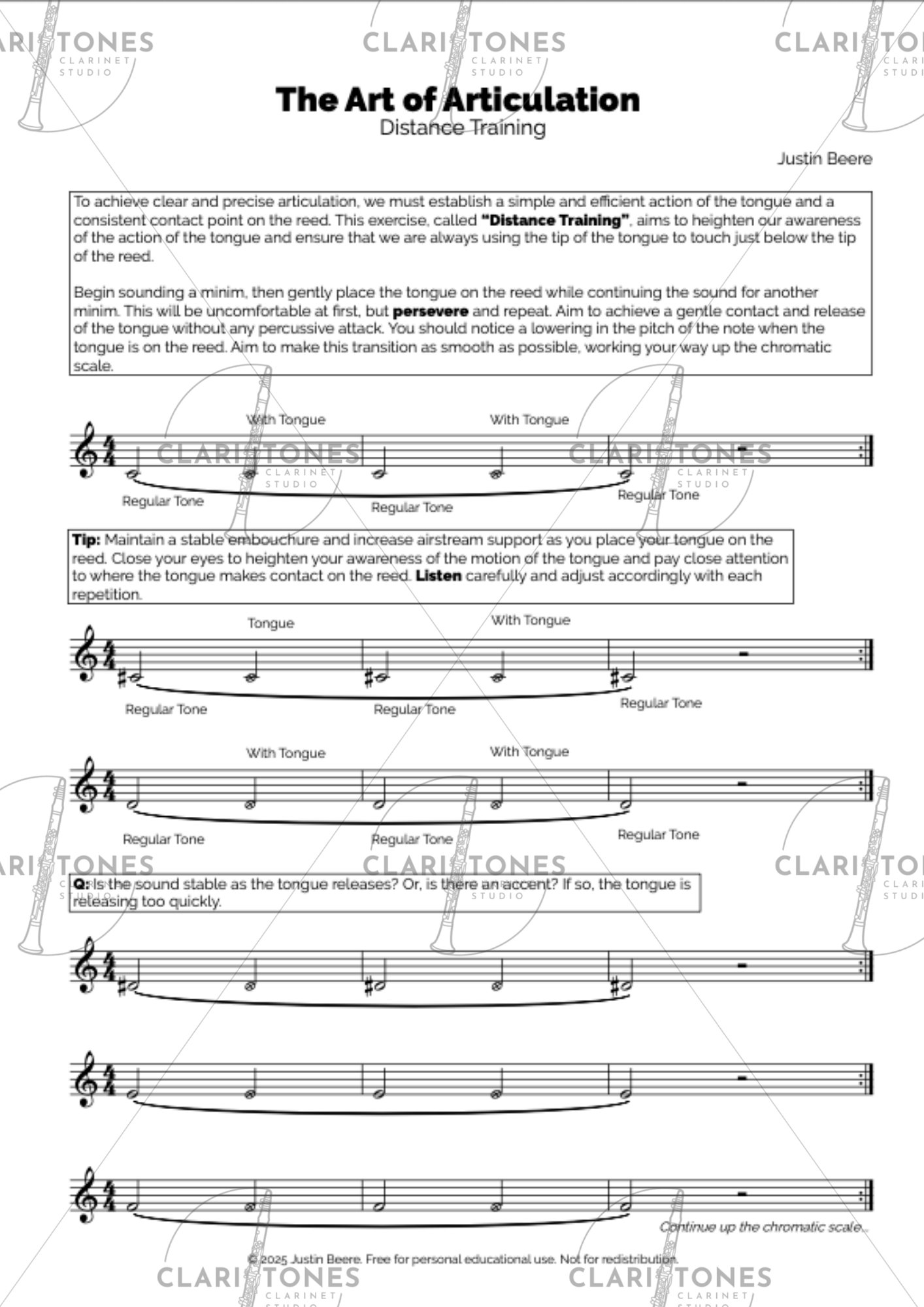 The Art of Articulation: Distance Training (Free Download)