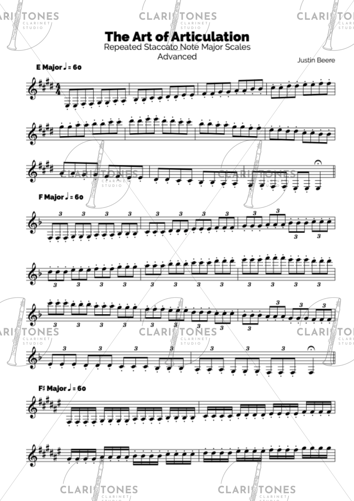 The Art of Articulation: Repeated Note Scales Advanced (Free Download)