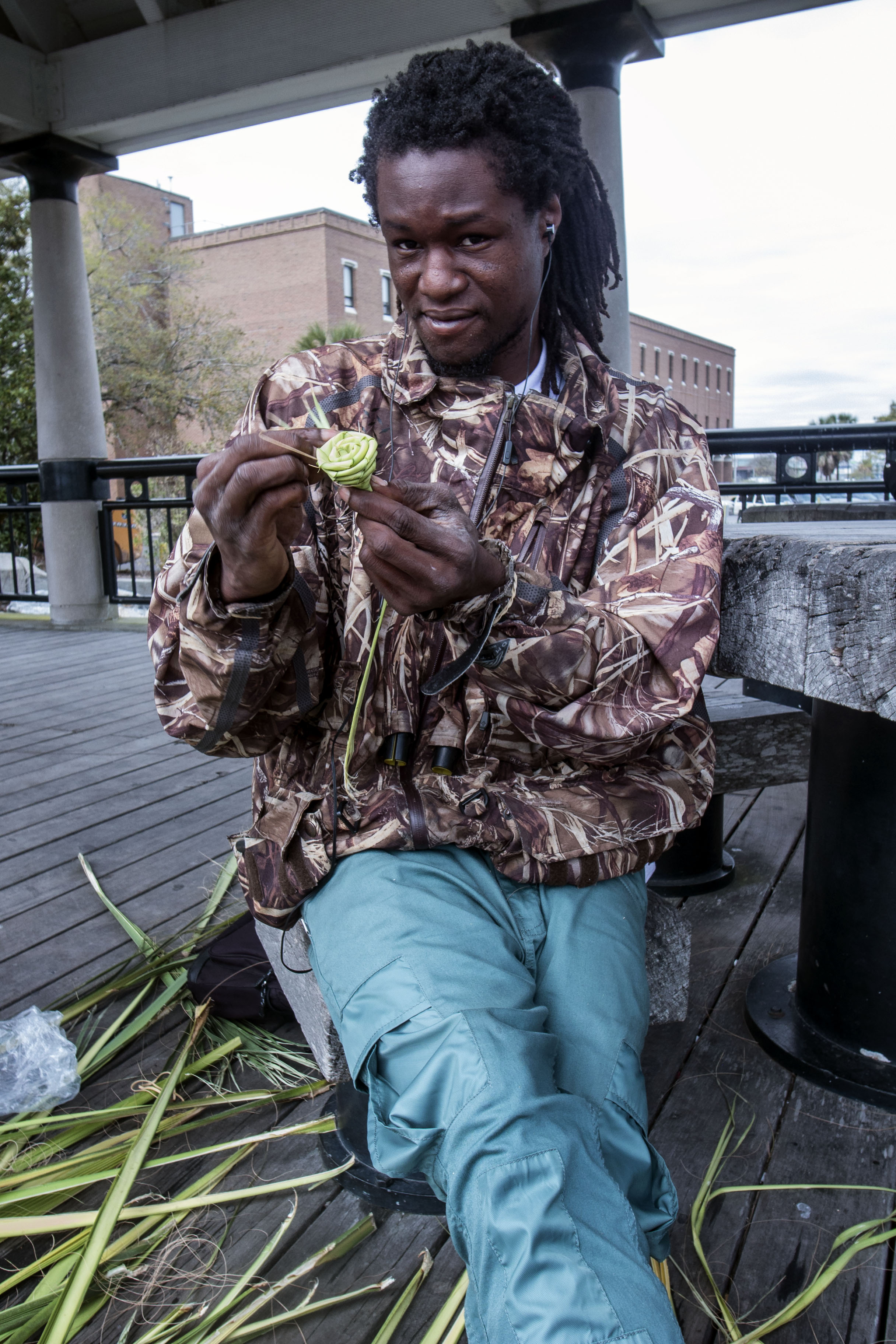 Sweetgrass basket maker, Karim