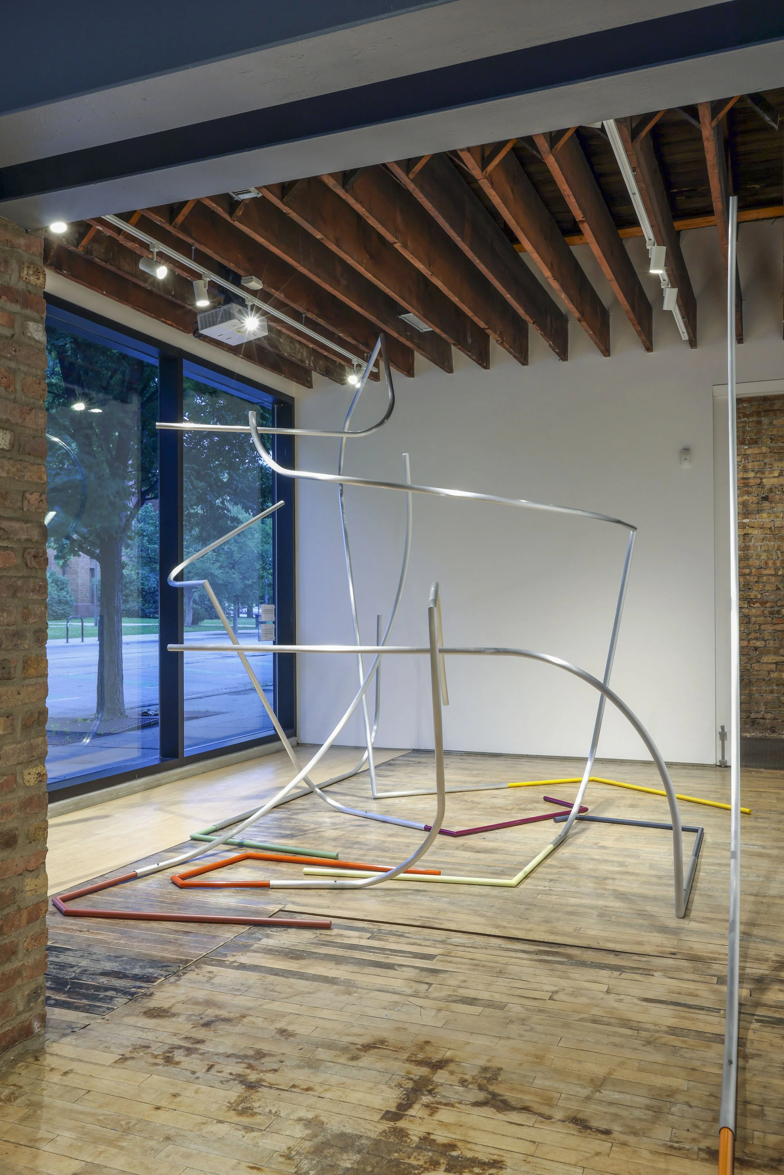  Ross Fiersten:  On Balance  (south gallery) | waxed aluminum and powder-coated steel | Photo: Paul Strabbing  