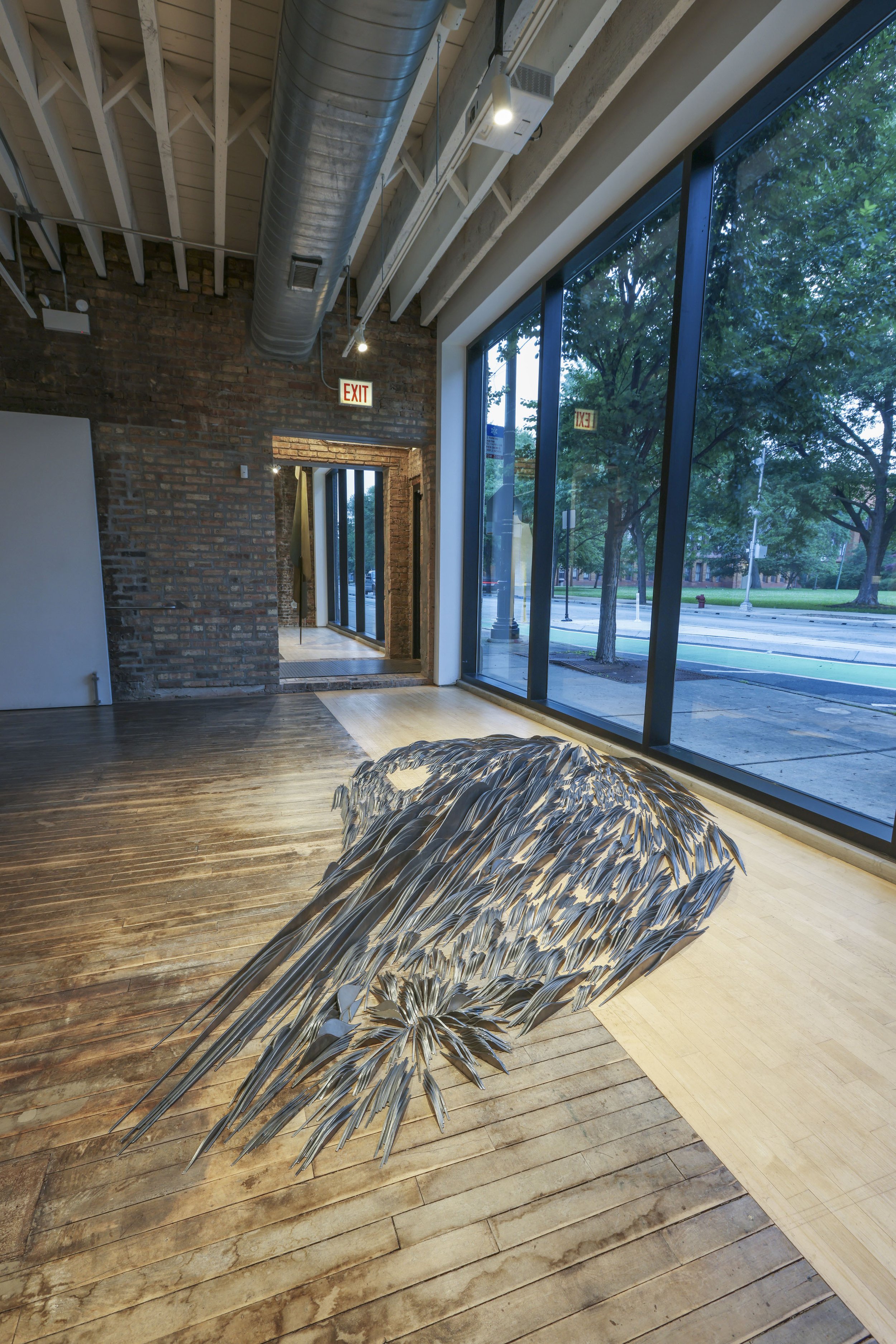  Ross and Elizabeth Fiersten:  Waypoint  (center gallery) | steel | Photo: Paul Strabbing  