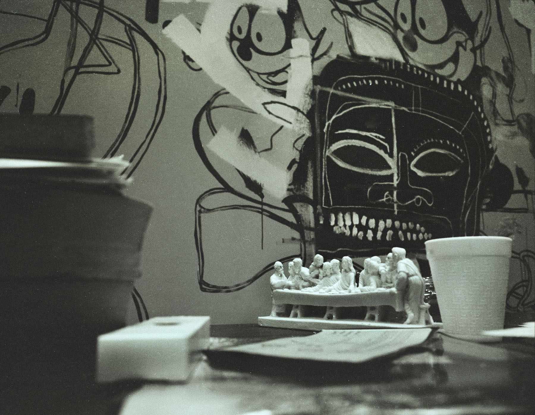 Basquiat with Last Supper Warhol Studio