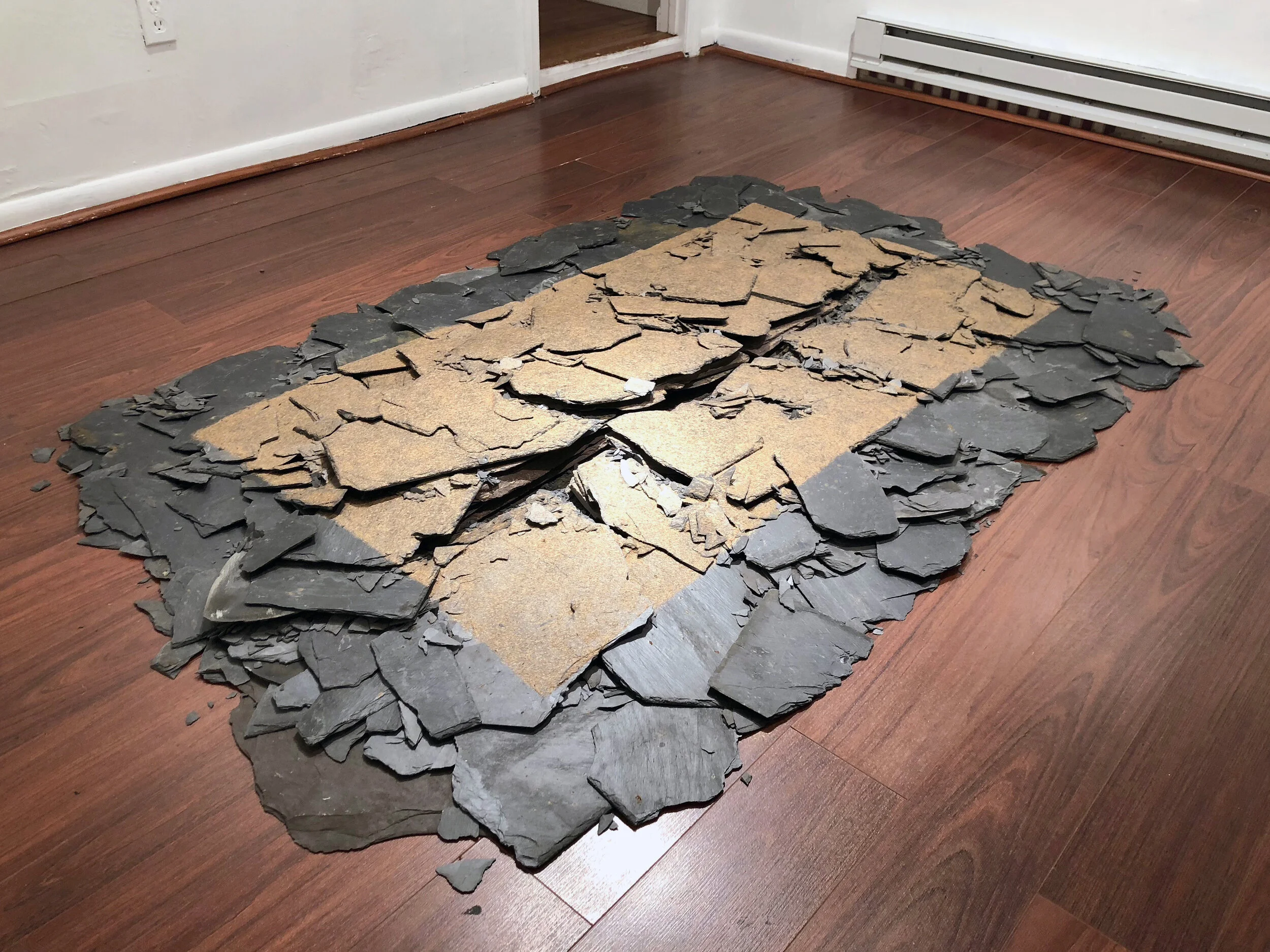 Fault TraceReclaimed slate, the artists hair2018