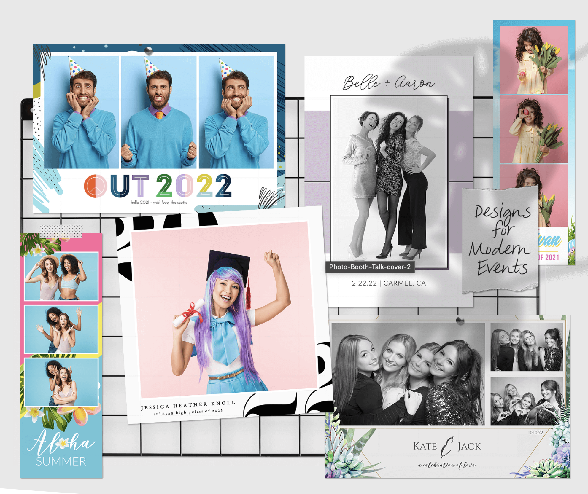 A sample design of Photo Booth template designs