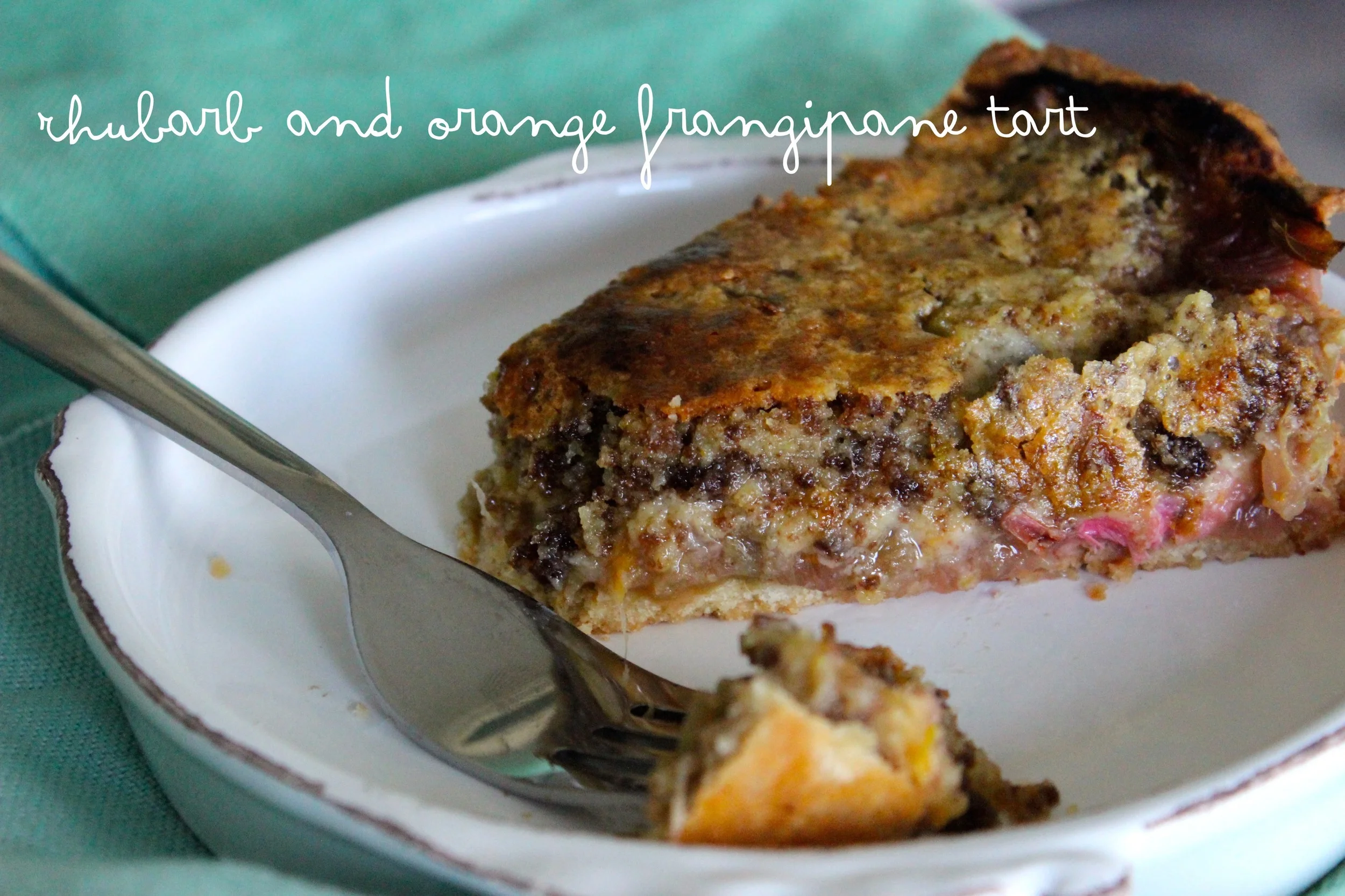 Rhubarb and Orange Frangipane Tart