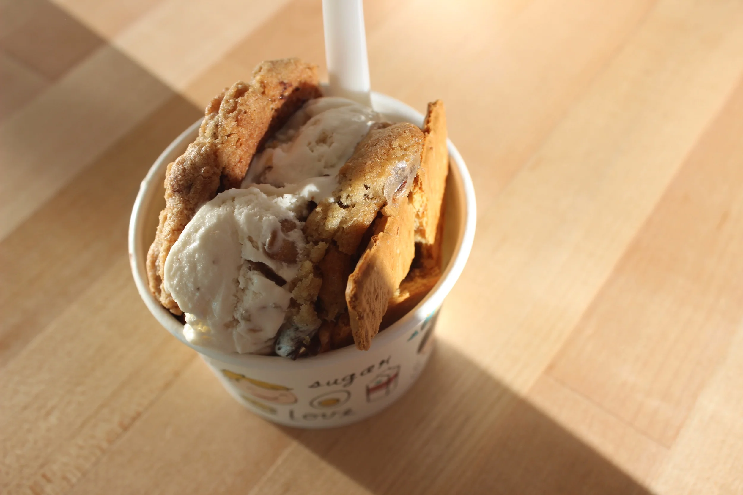 S'mores cookie, maple and walnut ice cream, sea salt wholewheat chocolate chip cookie.