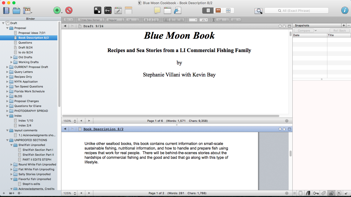 Pro Tip #1: Use project managing software like Scrivener to organize the hundreds of drafts you'll create