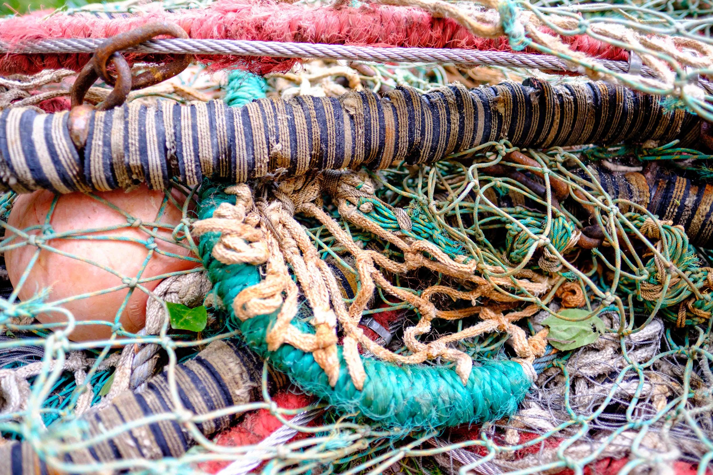 Like this tangled pile of fishing nets, you may get a little twisted up at times writing your book. Use your book description to stay focused.