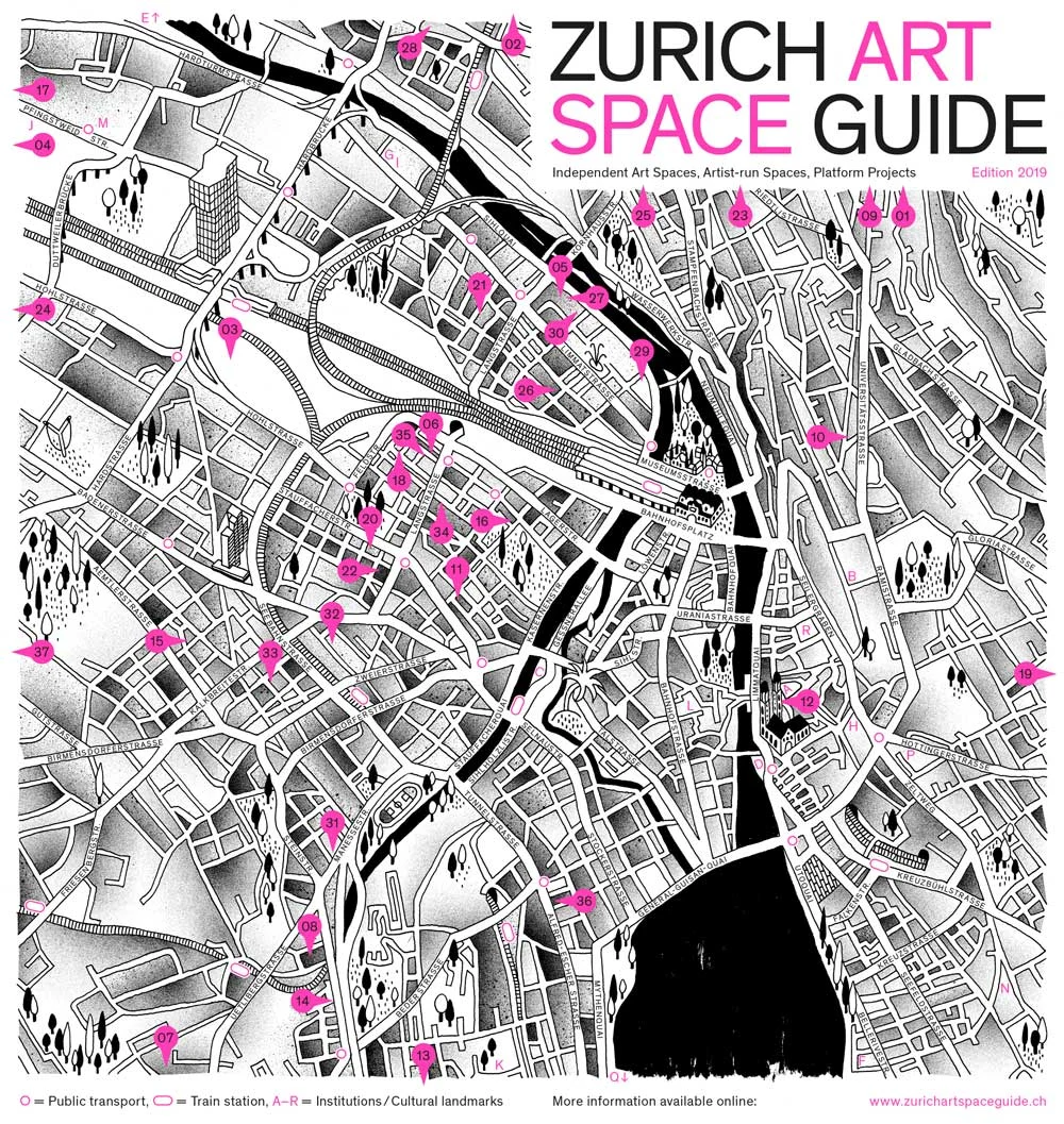 When I first arrived in Zurich, I was surprised to see that there was no exhausting listing of the many artist run spaces within the city. I decided to release an online listing which, teaming up with Fabio Kunz, Andreas Marti, Patrizia Mazzei and Badesaison, became a free printed guide released once a year. The webpage is updated regularly, showing the closing and opening of project spaces. Itinerant and outdoor projects are also listed. Link to the ZASG website