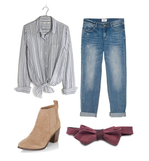 SHIRT: Madewell // JEANS: Hush // SHOES: New Look // BOWTIE: Kathrine Zeren
