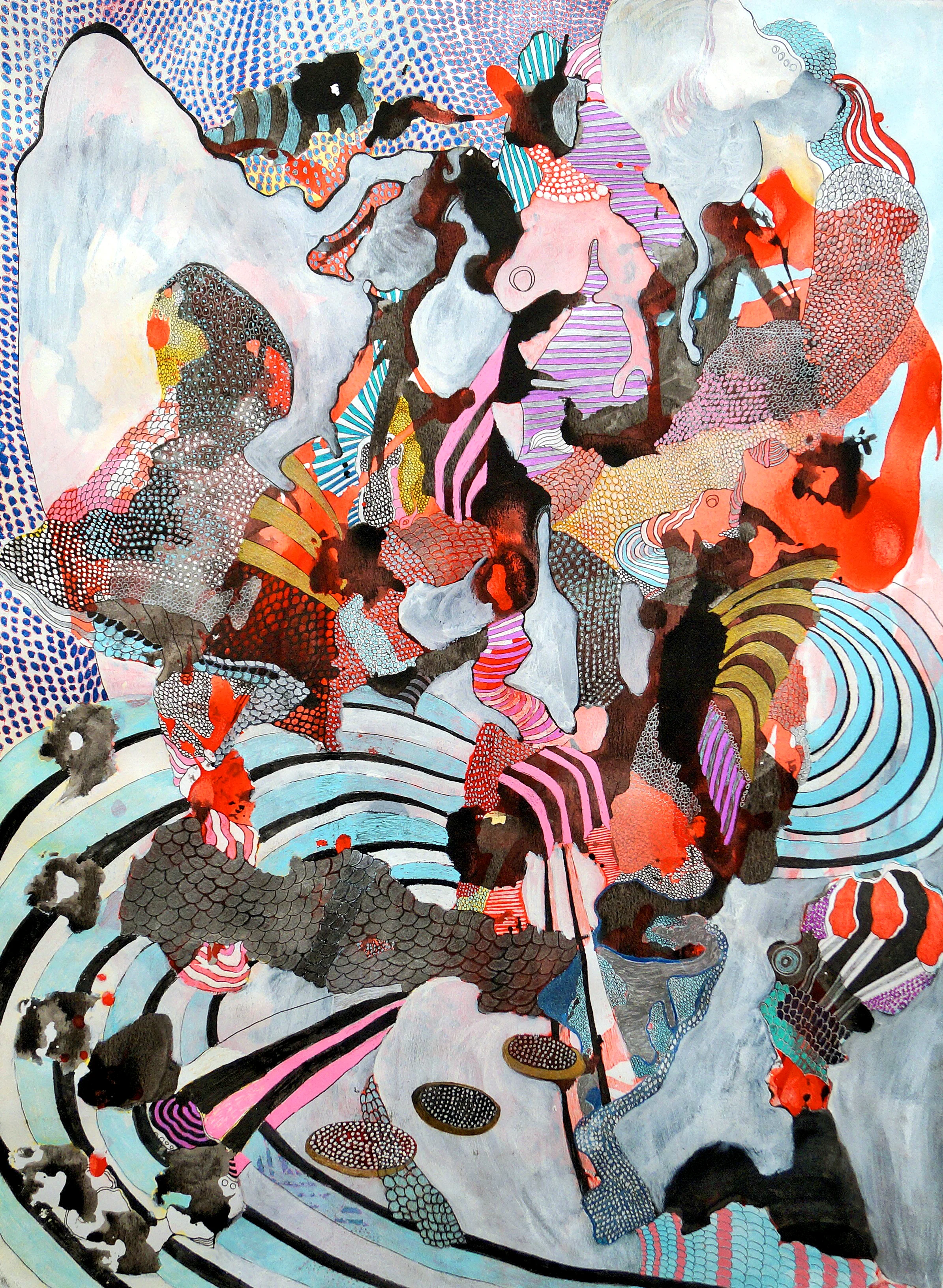 “Lost Within Her Own Mind”Pen and Ink 22” x 30”Sold