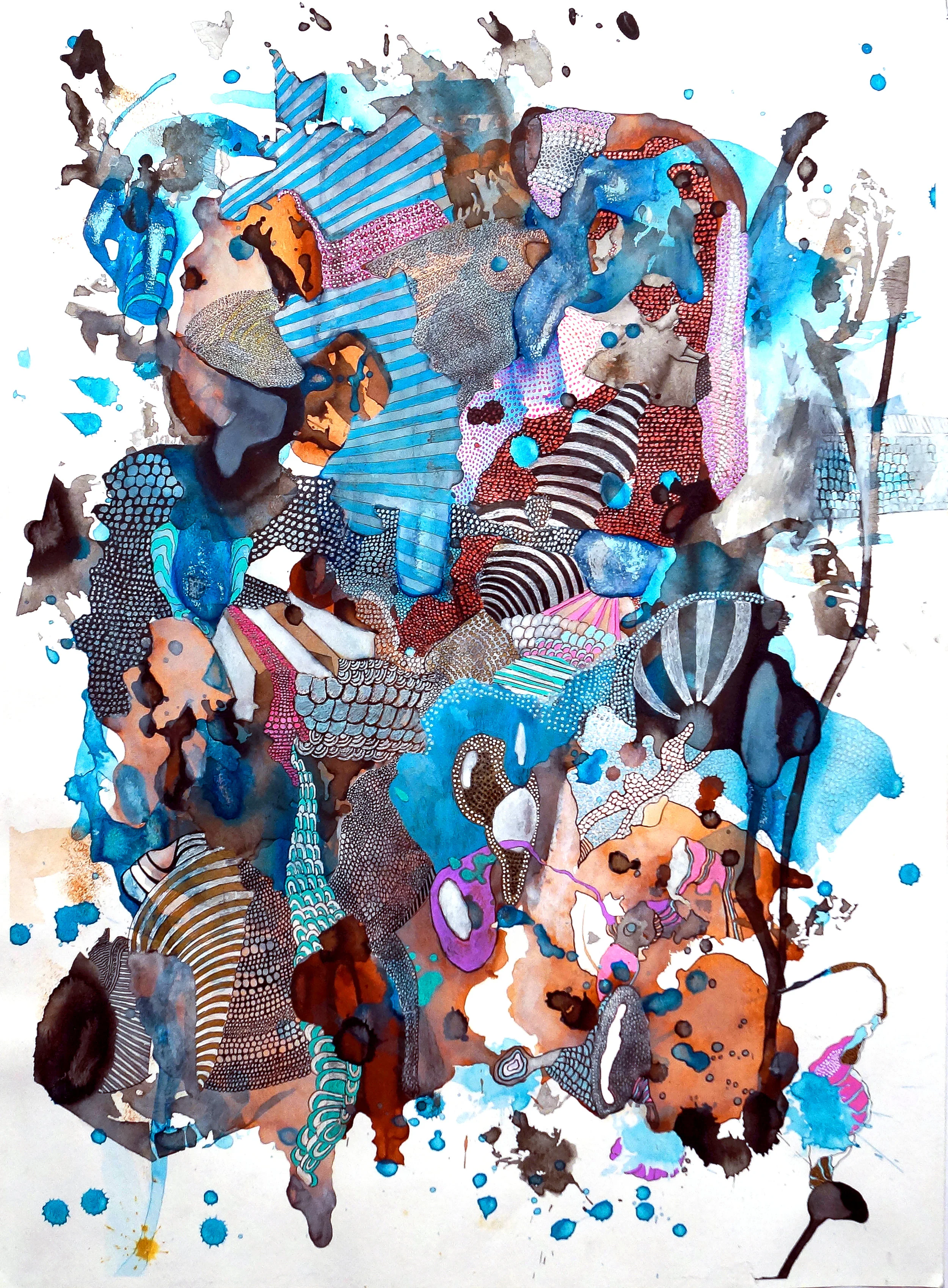 “And She Become Queen Of The Universe”.Pen and Ink 22” x 30”Sold