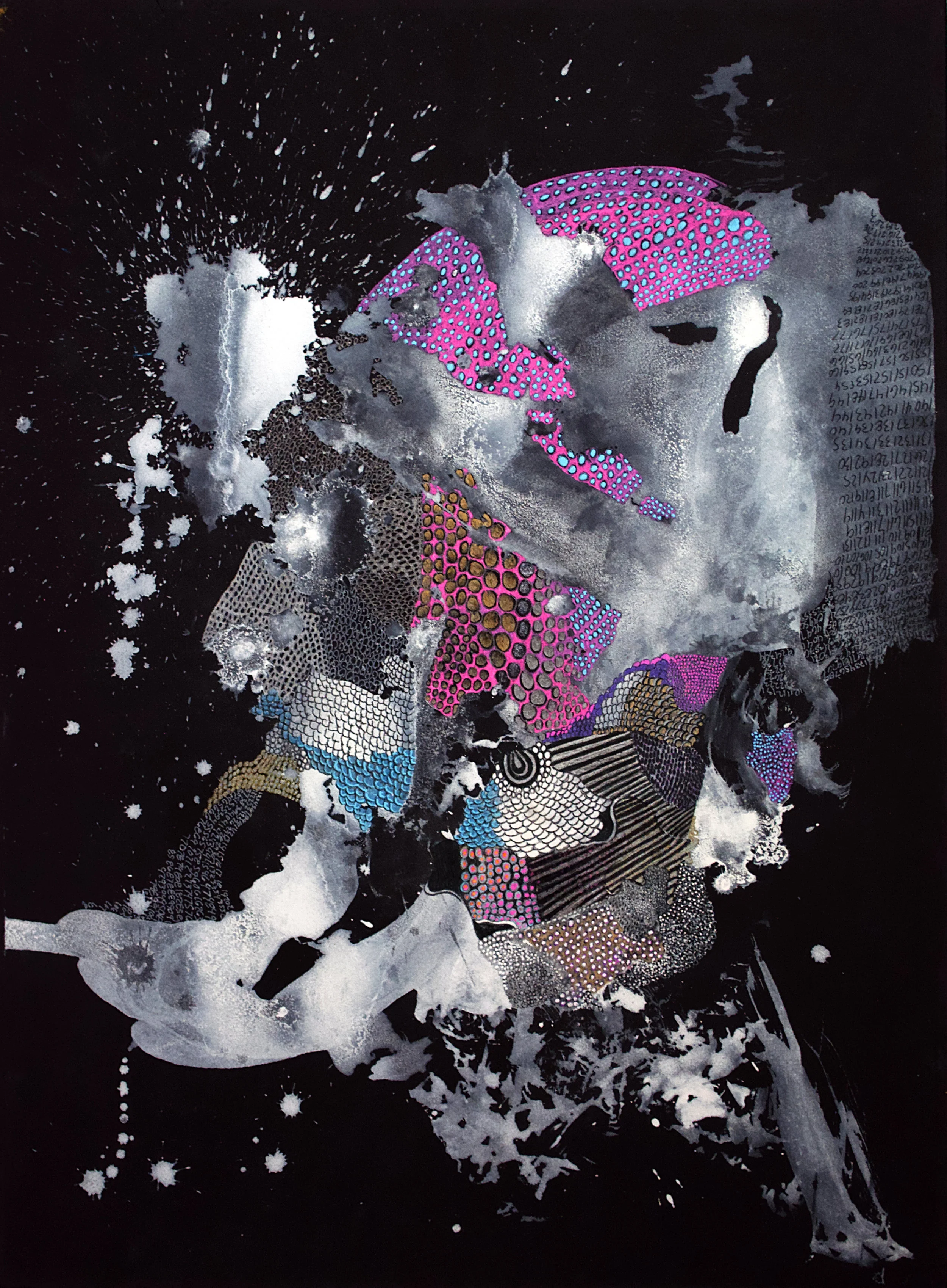 “And Like His Deer, She Lost Her Head”Pen and Ink 22” x 30”For Sale $2,500