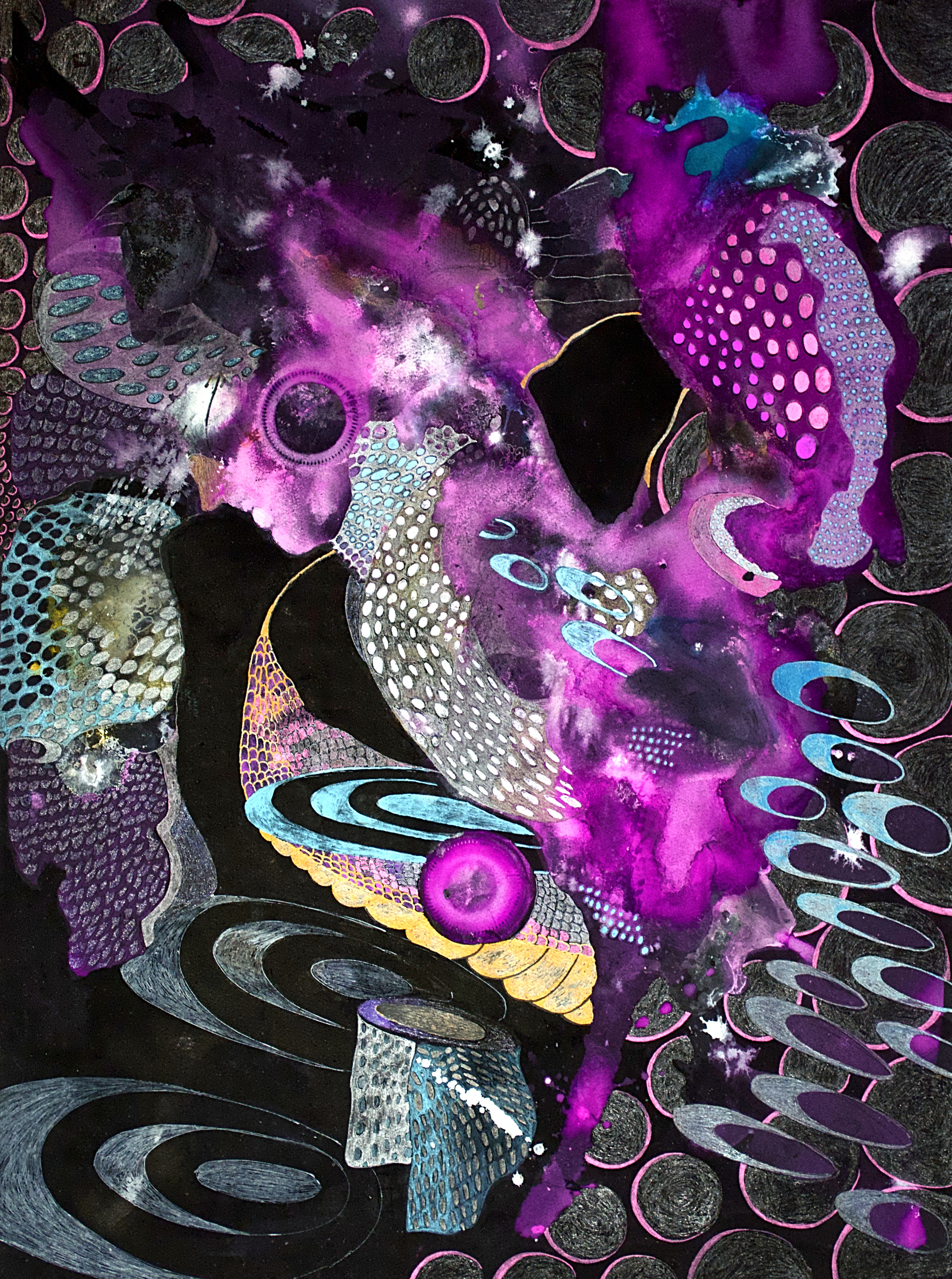 “And I Took My Throne In This Mayan Year”Pen and Ink 22” x 30”For Sale: $2,500