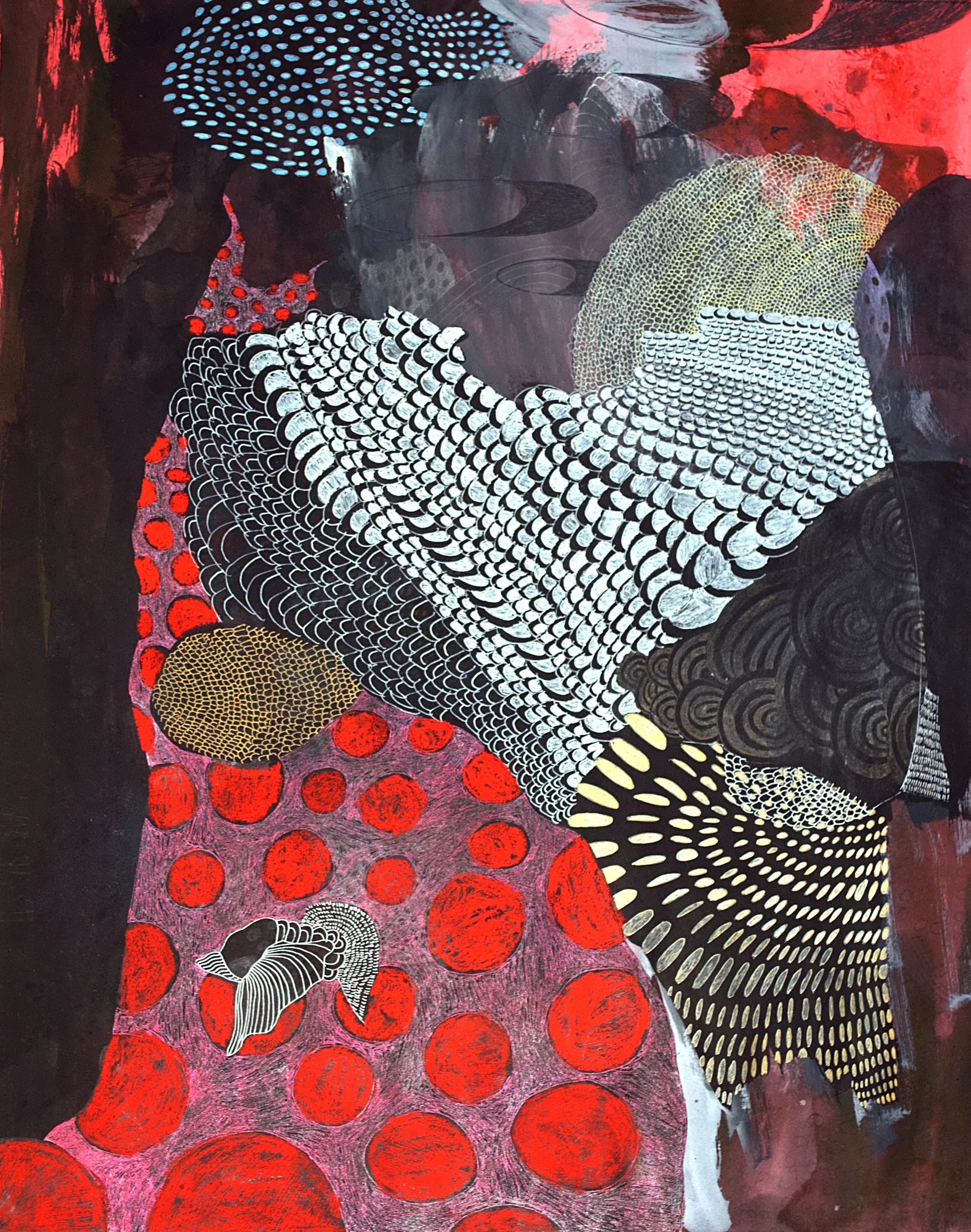 “The Power of Nature: Eruption” Pen and Ink 20” x 30” $500