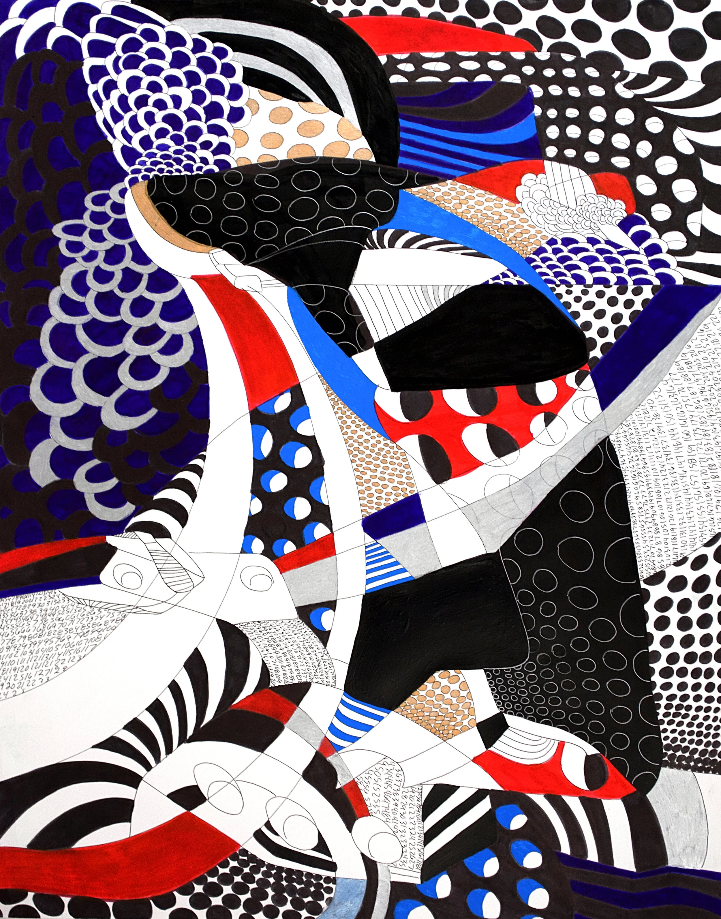 “A Year In 2017: Abstraction #18” Pen and Ink 20” x 30” $2,500