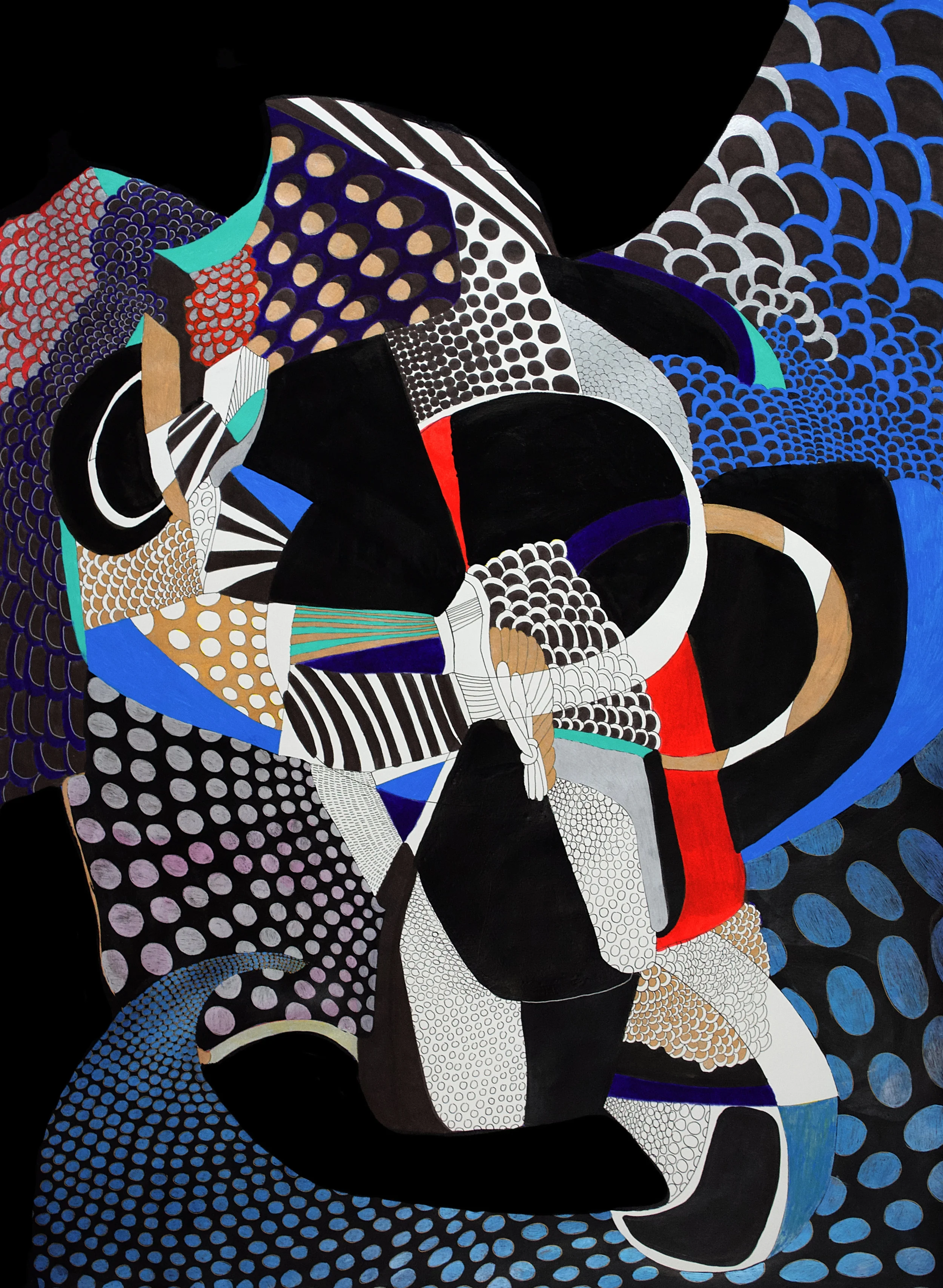 “A Year In 2017: Abstraction #19” Pen and Ink 20” x 30” $2,500
