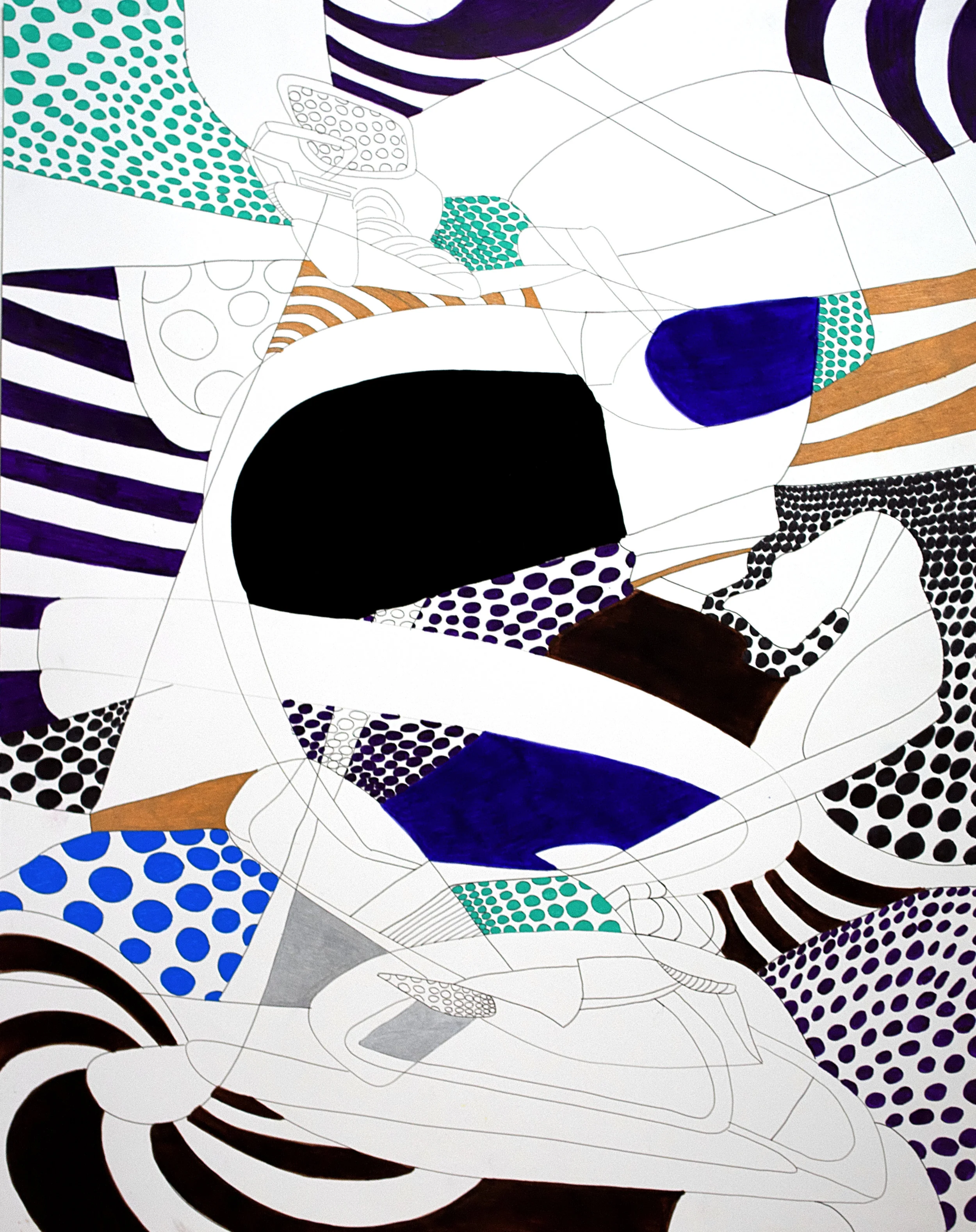 “A Year In 2017: Abstraction #15” Pen and Ink 20” x 30” $2,500