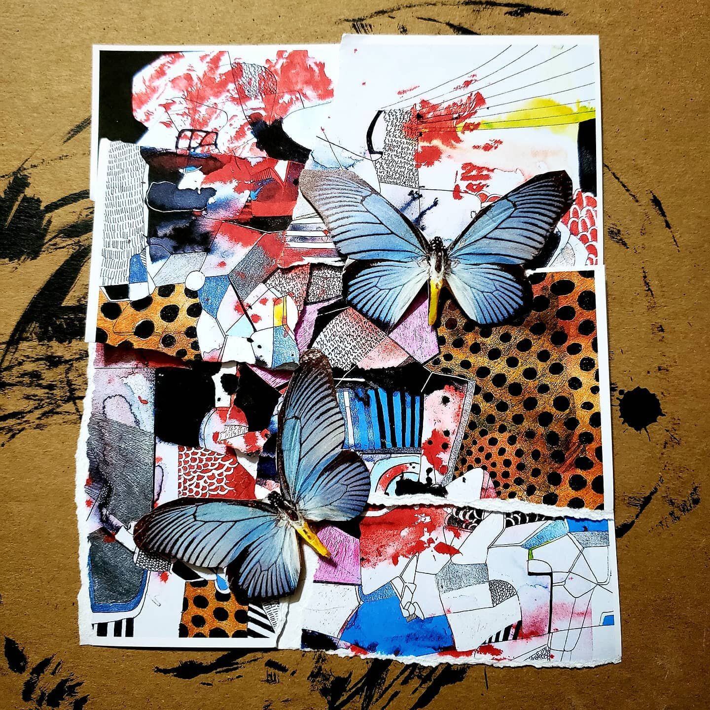 My sister sent me a box of stuff with our Grandma's perfume and collage material! Collage is something I do to take breaks from drawing. A gift for her, thank you @kelly_don
I'll send it once the glue  dries
 

 #DannyAugustine #ArtistonInstagram&nbs
