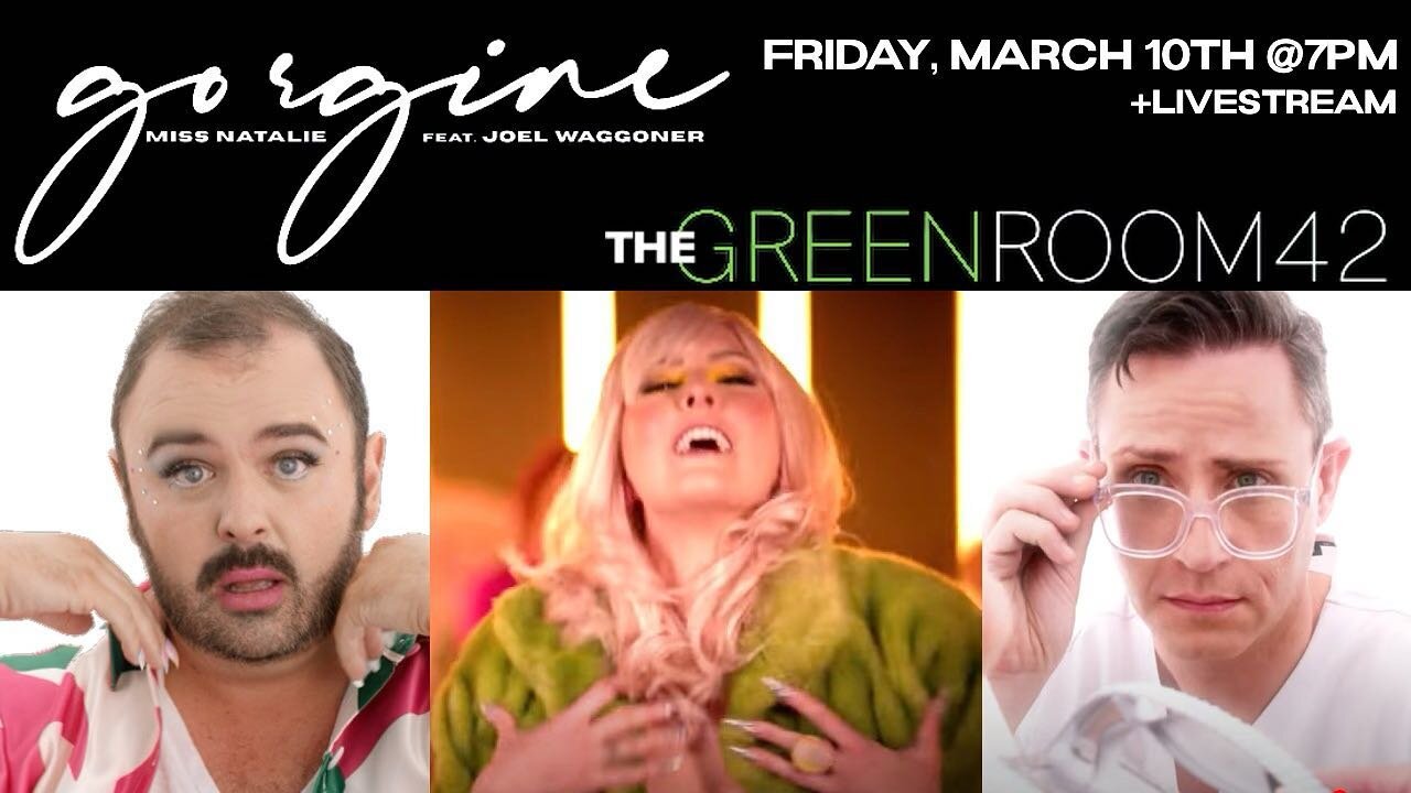GORGINE - live onstage!! @brianjnash and I are back (and live-streaming) at @thegreenroom42 this Friday night at 7pm EST. Joining us is dear friend, collaborator, and special guest @joelwaggoner ! We know it&rsquo;s gonna be an amazing night! And you