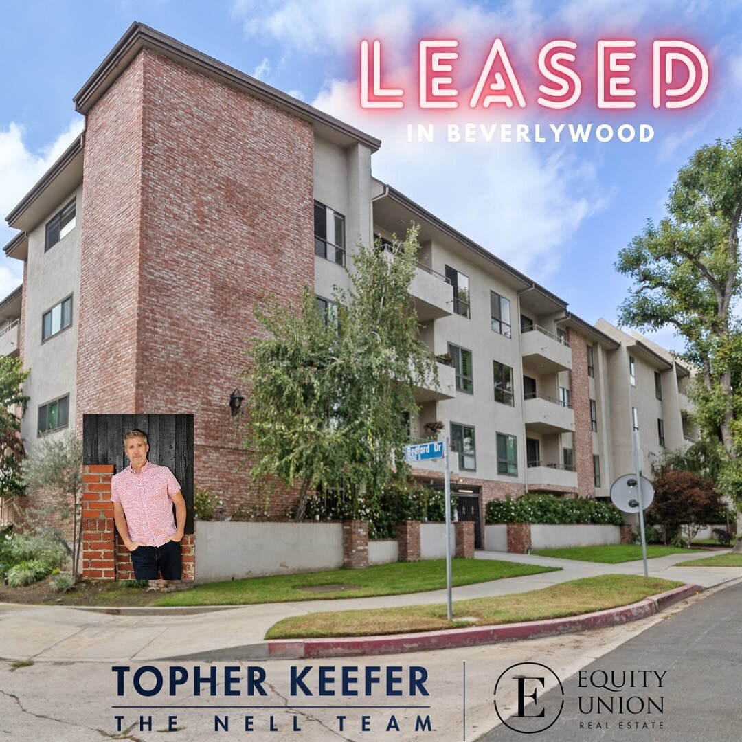 Another successful lease listing. Happy to have helped the owner find the perfect tenant. If you are thinking of leasing your home, feel free to contact me.  #lease #leaselisting #beverlywood #topherkeeferrealtor #thenellteam #equityunionofficial #la