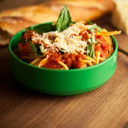 Poschiavo Spaghetti and Nonna's Spicy Tomato Sauce