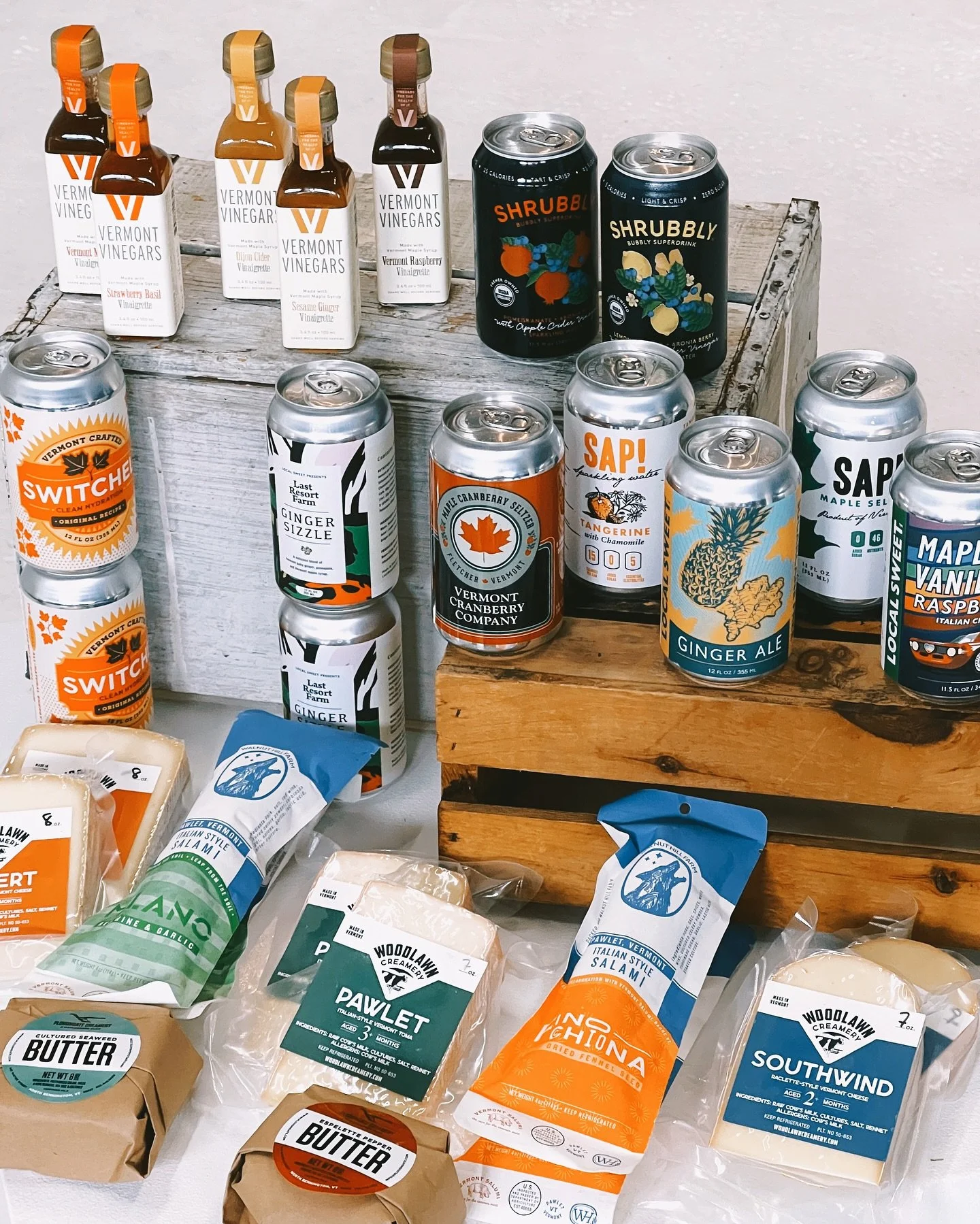 It might feel like summer outside, but fall has officially arrived at the shop! 🍁 Stock up on our handpicked favorites: sips, sauces &amp; bites crafted by Vermont makers. ⚡️