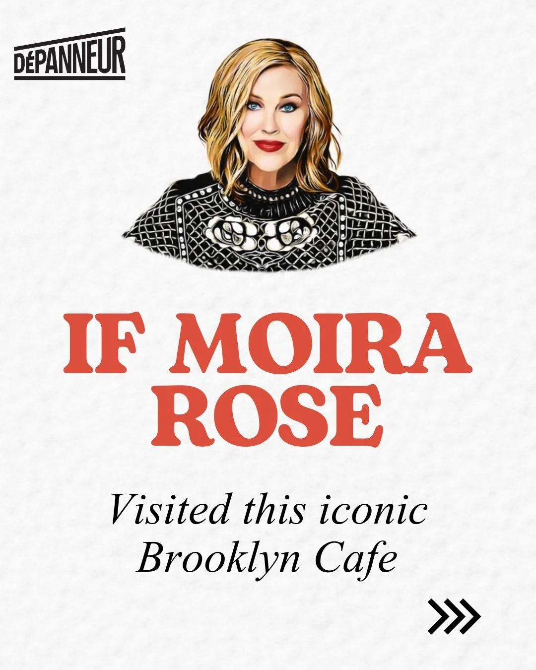 An untelevised episode of Schitt&rsquo;s Creek featuring D&eacute;panneur. Happy Birthday to the legendary Catherine O&rsquo; Hara&hearts;️

Come visit @depanneurbklyn the next time you&rsquo;re at Williamsburg. Moira Rose approves✨

#goodbyetoagreat