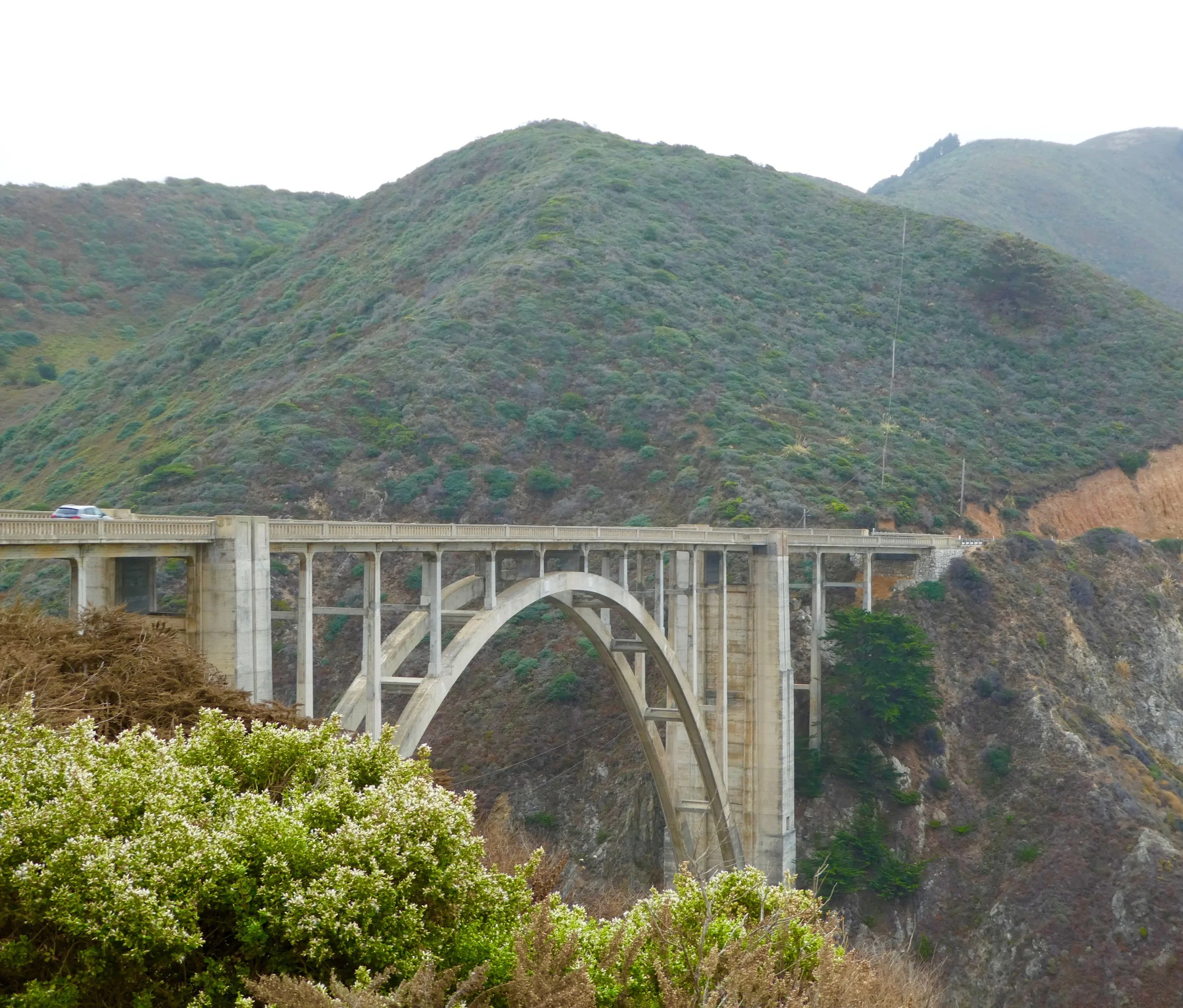 Crossing the Bixby Bridge on the Pacific Coast Highway (Route 1)