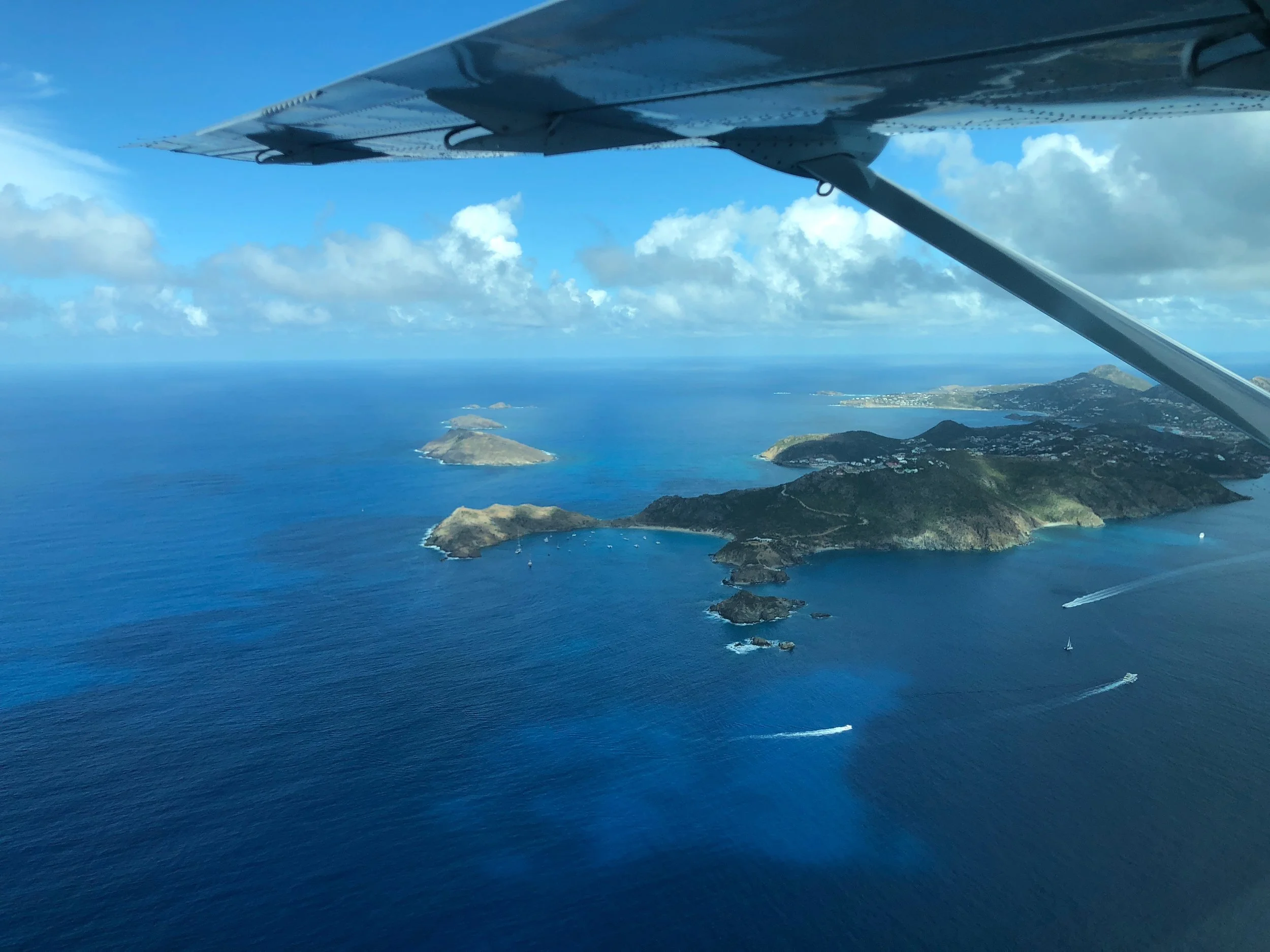 St. Bart's on approach from St. Martin