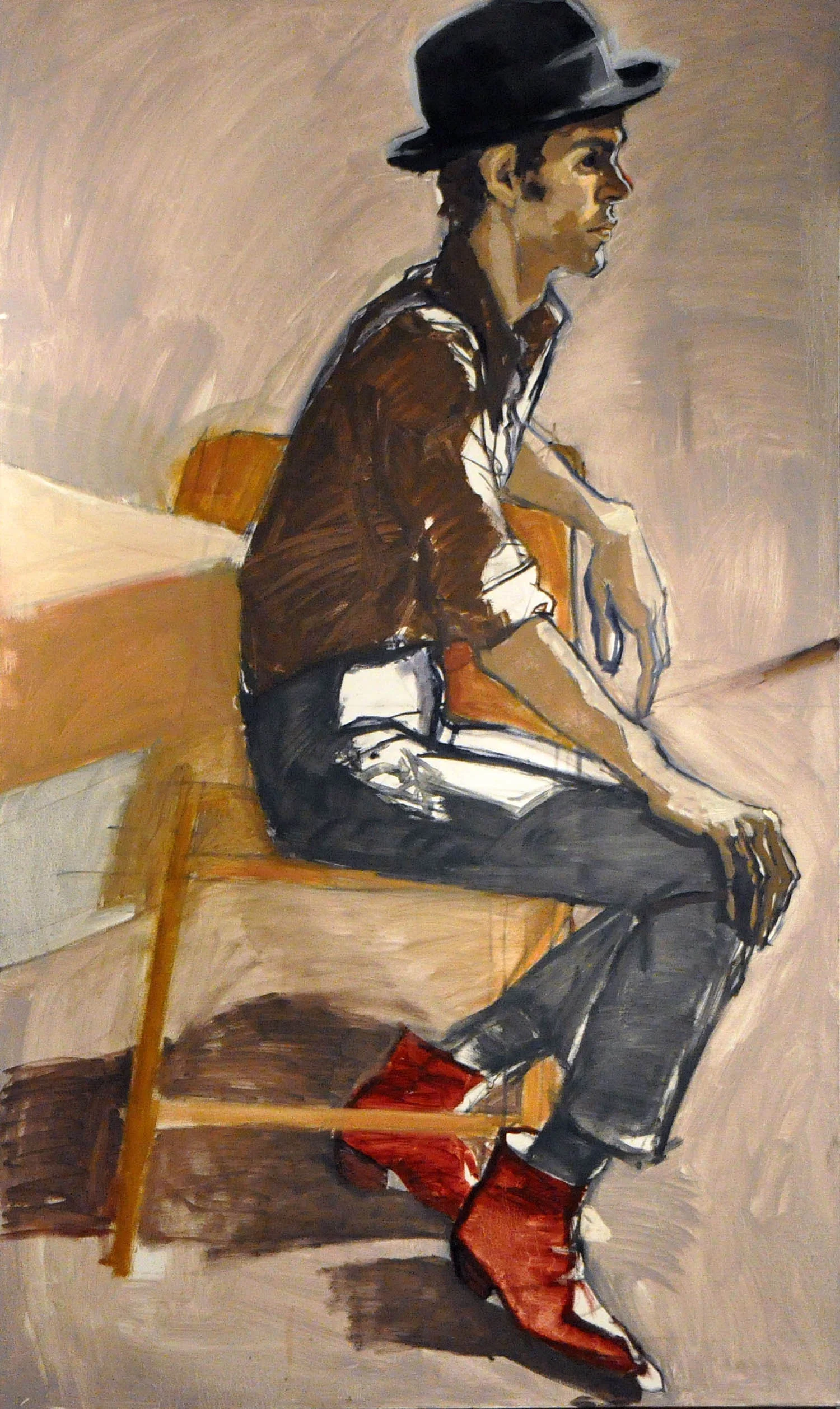"Dante in Derby Hat, Pointed Boots (Seated)"