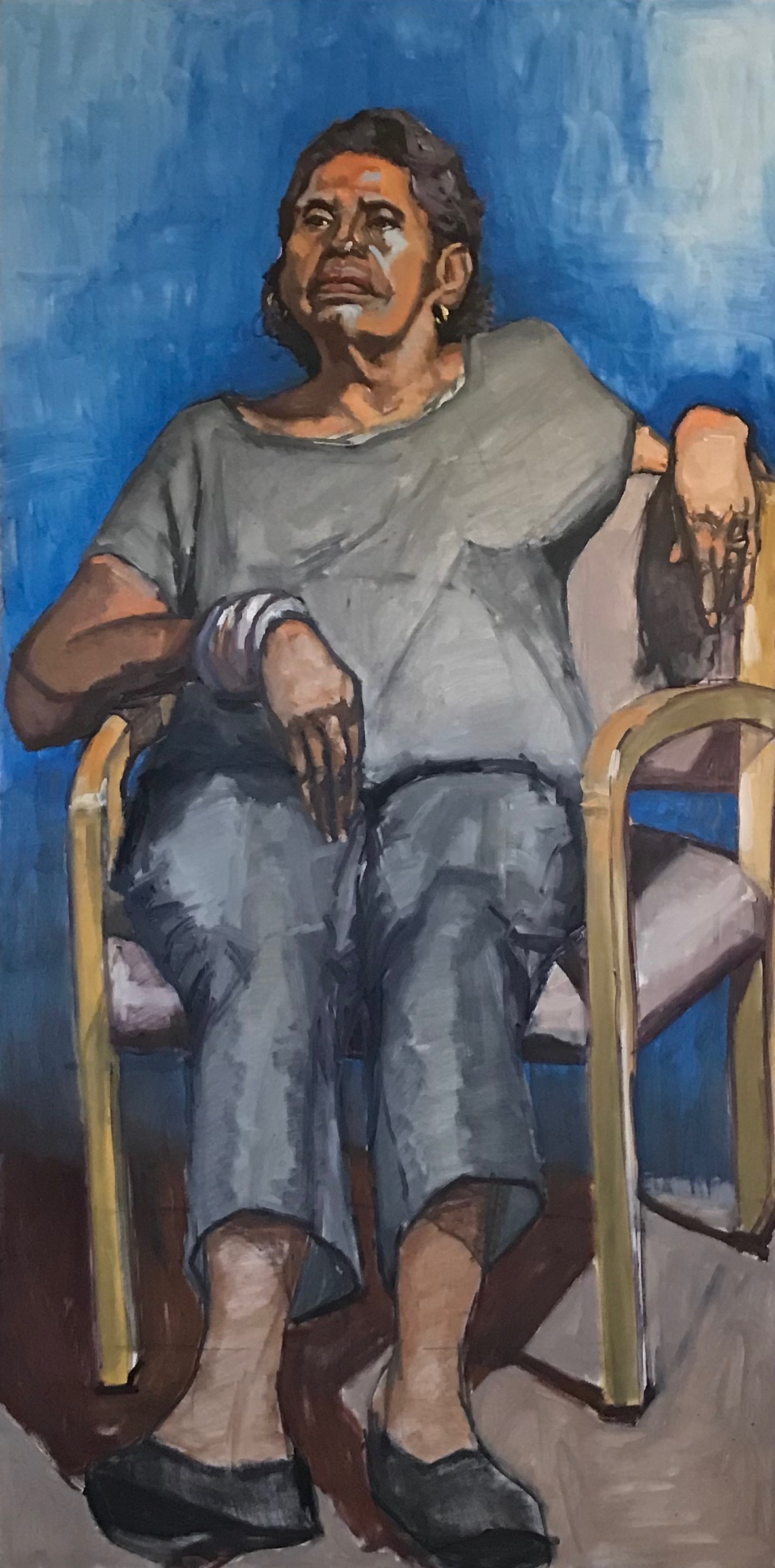 "Donna Seated in Blue"