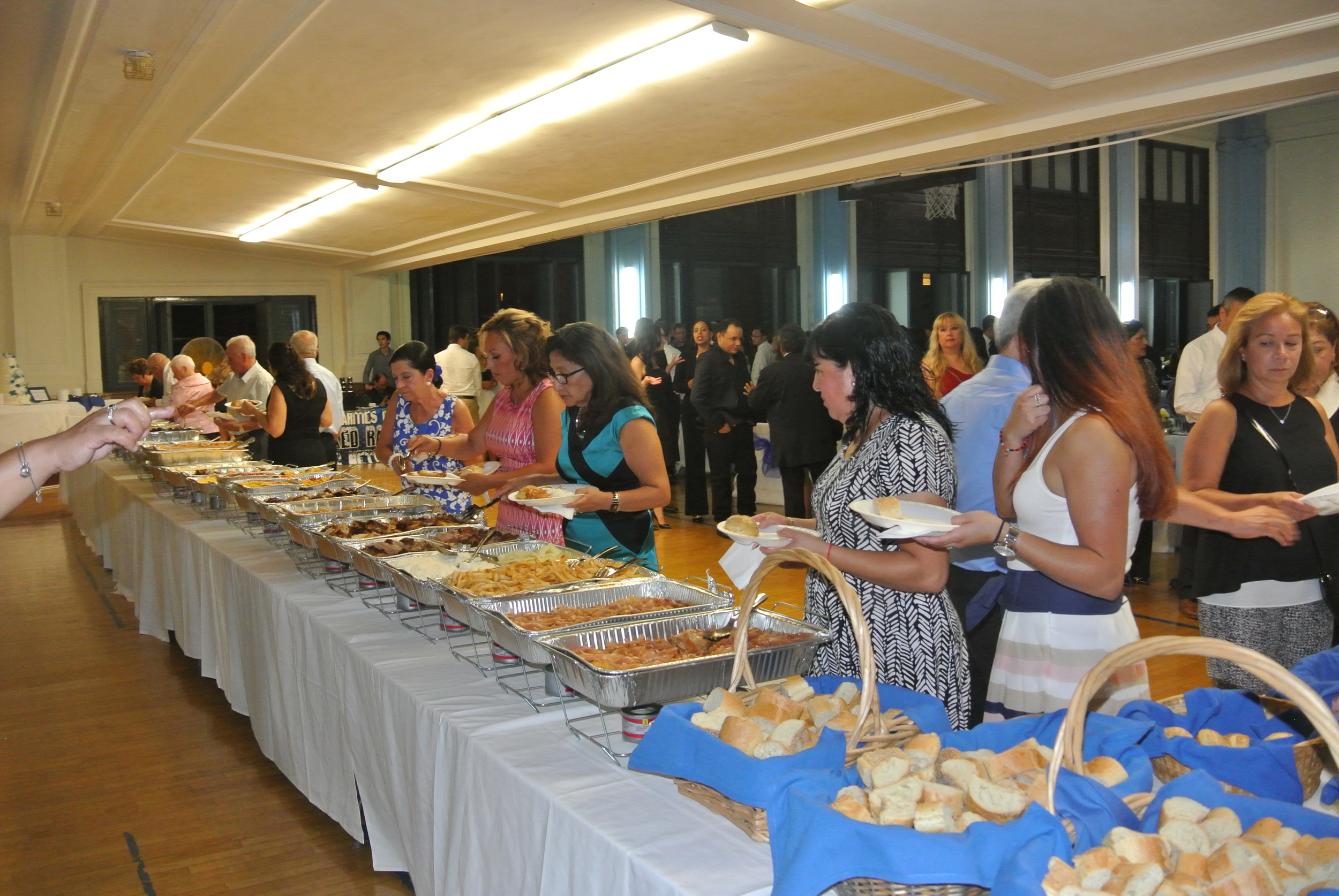 Buffet with Foods From All Over the World