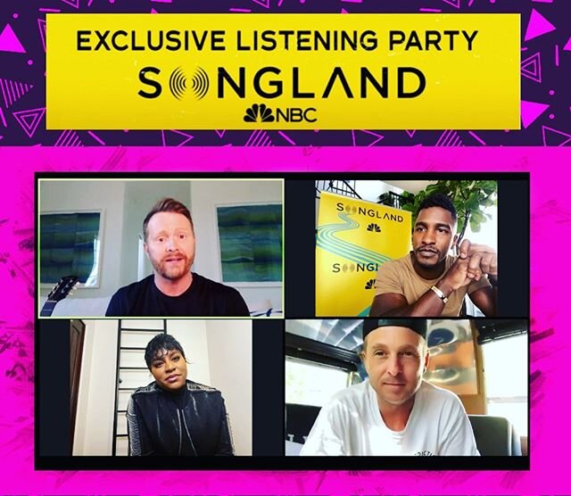 Best Zoom meeting invite ever! @nbcsongland Listening Party with @esterdean, @ryantedder, and @shanemcanally.  Hosted by @iamscottevans. Zooming along with ... 80+ friends. ;) and through @theknockturnal