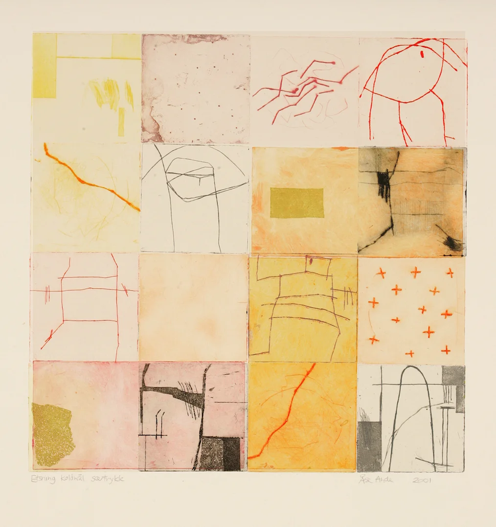 Blanket, 2001 Etching, drypoint, 24 x 24 cm, ed 1/1