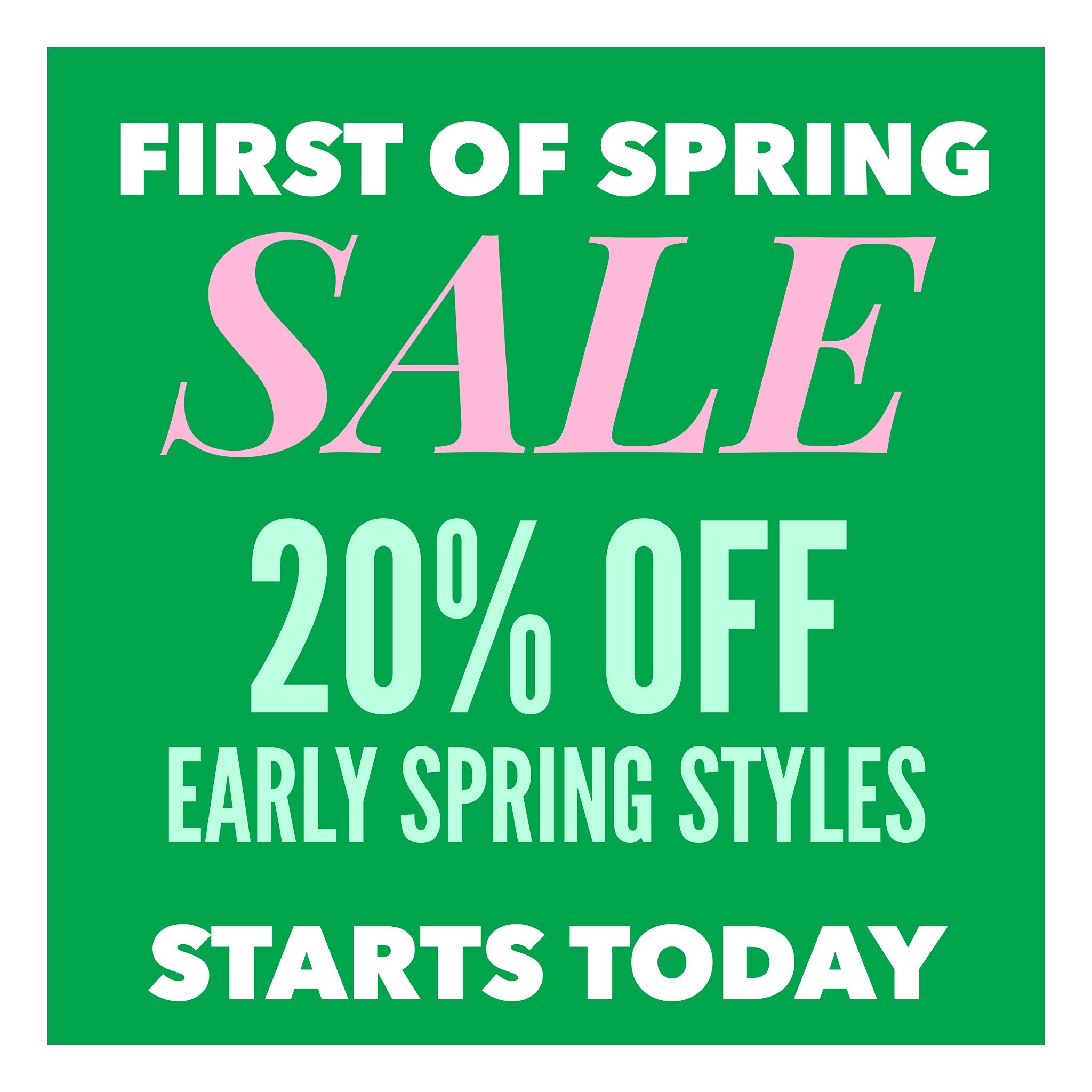 ✨ EARLY SPRING SALE also STARTS TODAY and runs ALL WEEKEND✨
